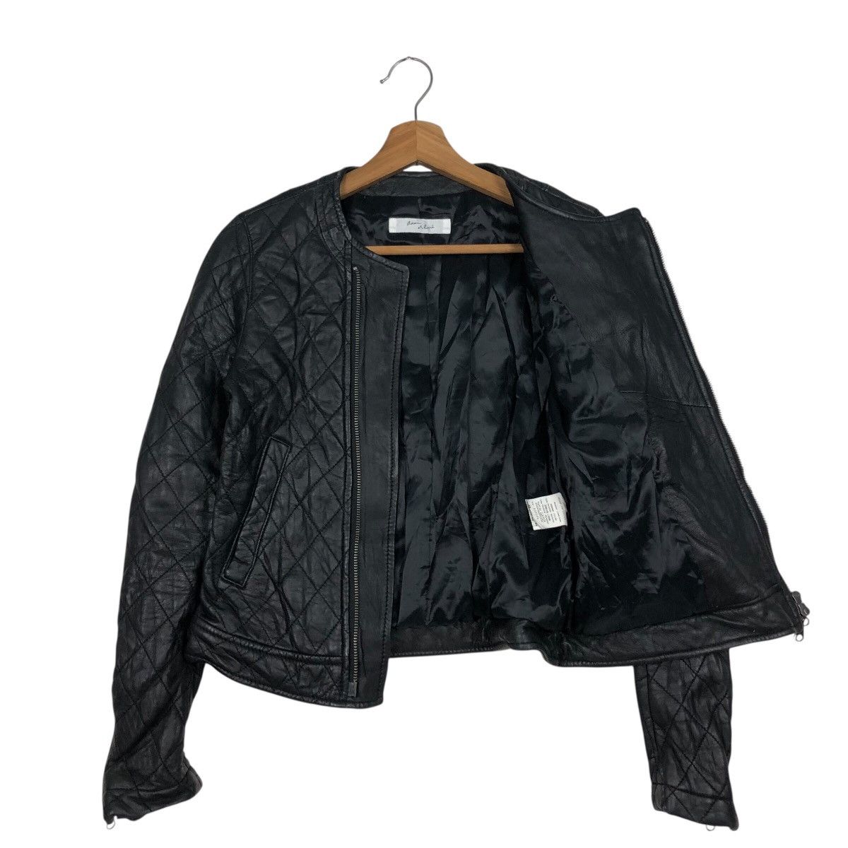 ADAM ET ROPE 📌Cropped Biker Leather Jacket Adam Et Rope Issey Miyake Size US M / EU 48-50 / 2 - 12 Thumbnail