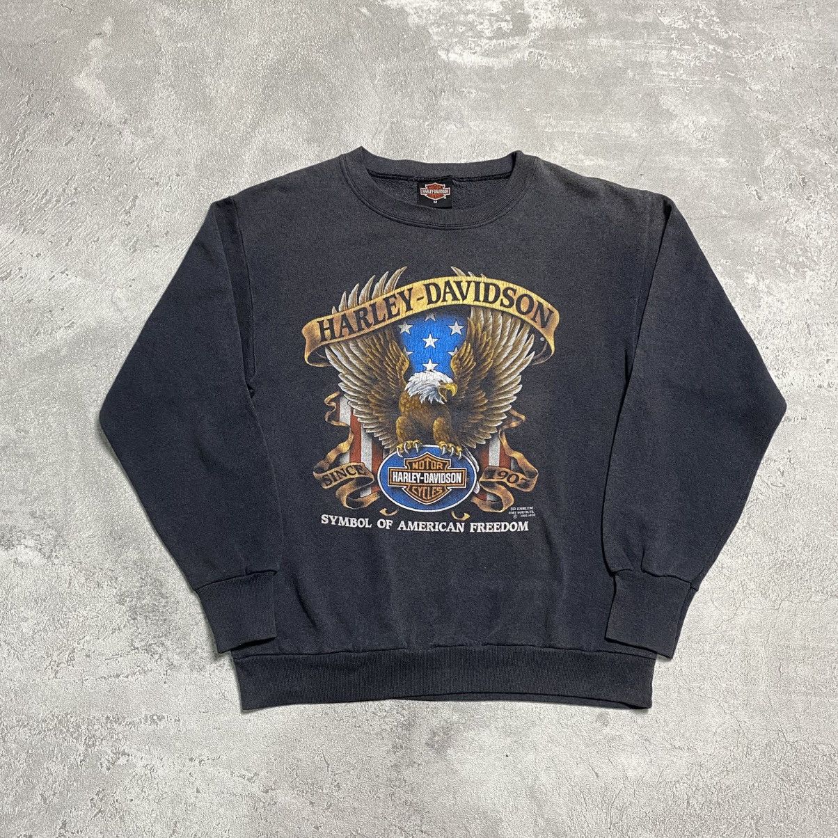 Harley Davidson Vintage Harley Davidson 3D Emblem 1991 Crewneck Size US M / EU 48-50 / 2 - 1 Thumbnail