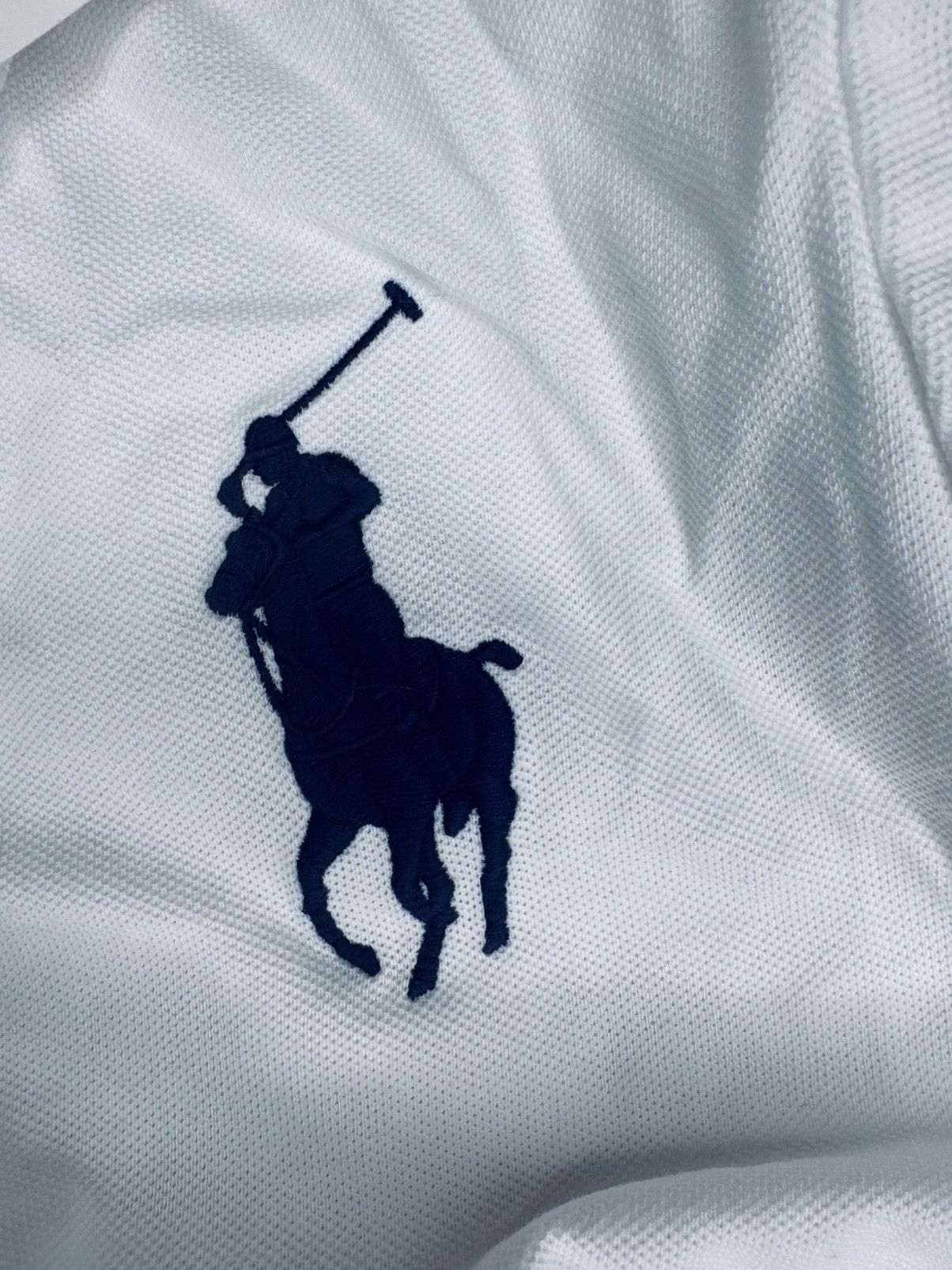 Polo Ralph Lauren Polo by Ralph Lauren White Fitted Polo with Navy & Red Trim Size L / US 10 / IT 46 - 9 Thumbnail