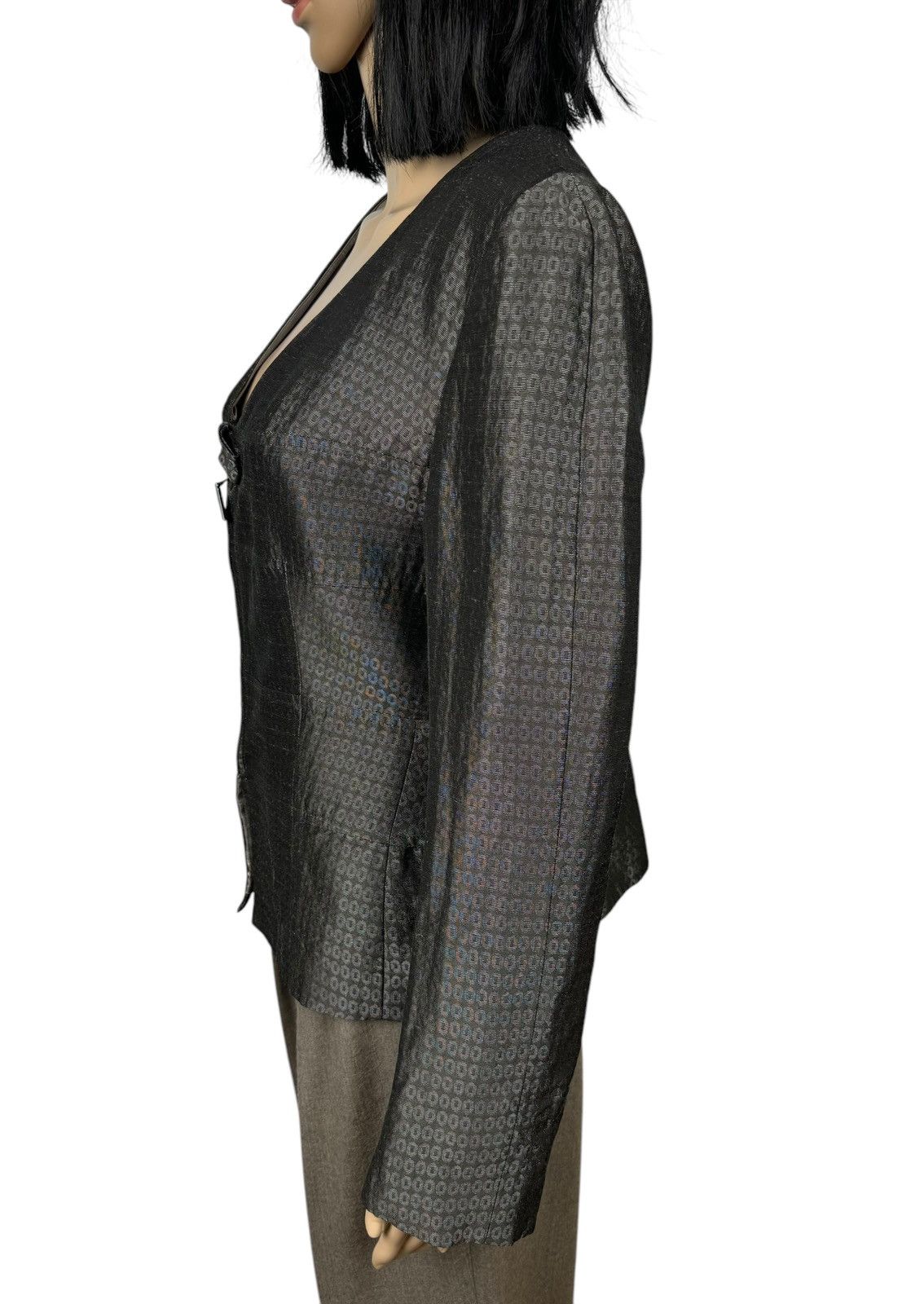 Giorgio Armani Giorgio Armani Zip Jacket Monogram Viscose-Ramie size 48 Size XL / US 12-14 / IT 48-50 - 5 Thumbnail