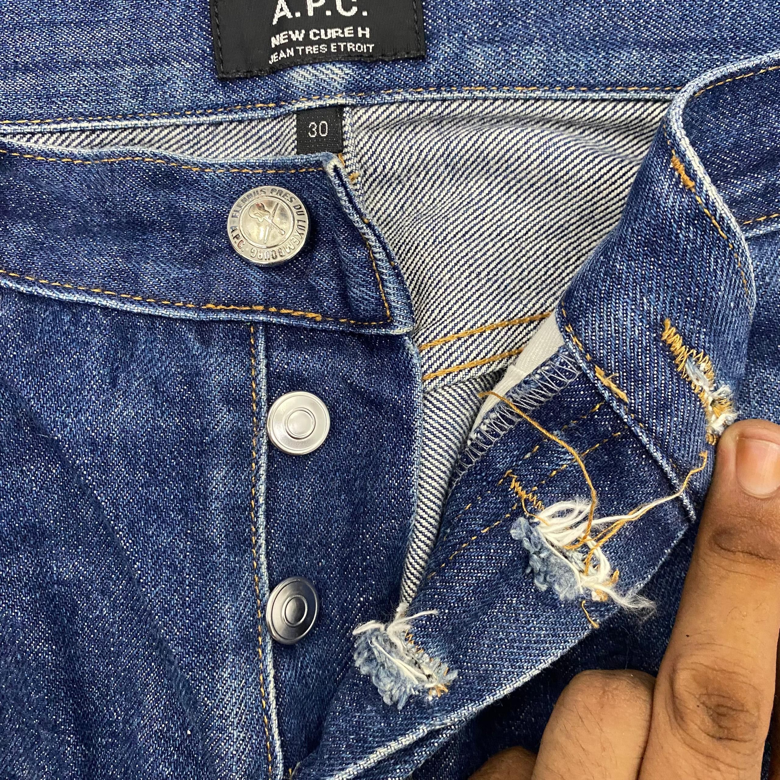 A.P.C. 💥Best Offer💥Vintage Apc Distressed Denim Size US 31 - 13 Thumbnail