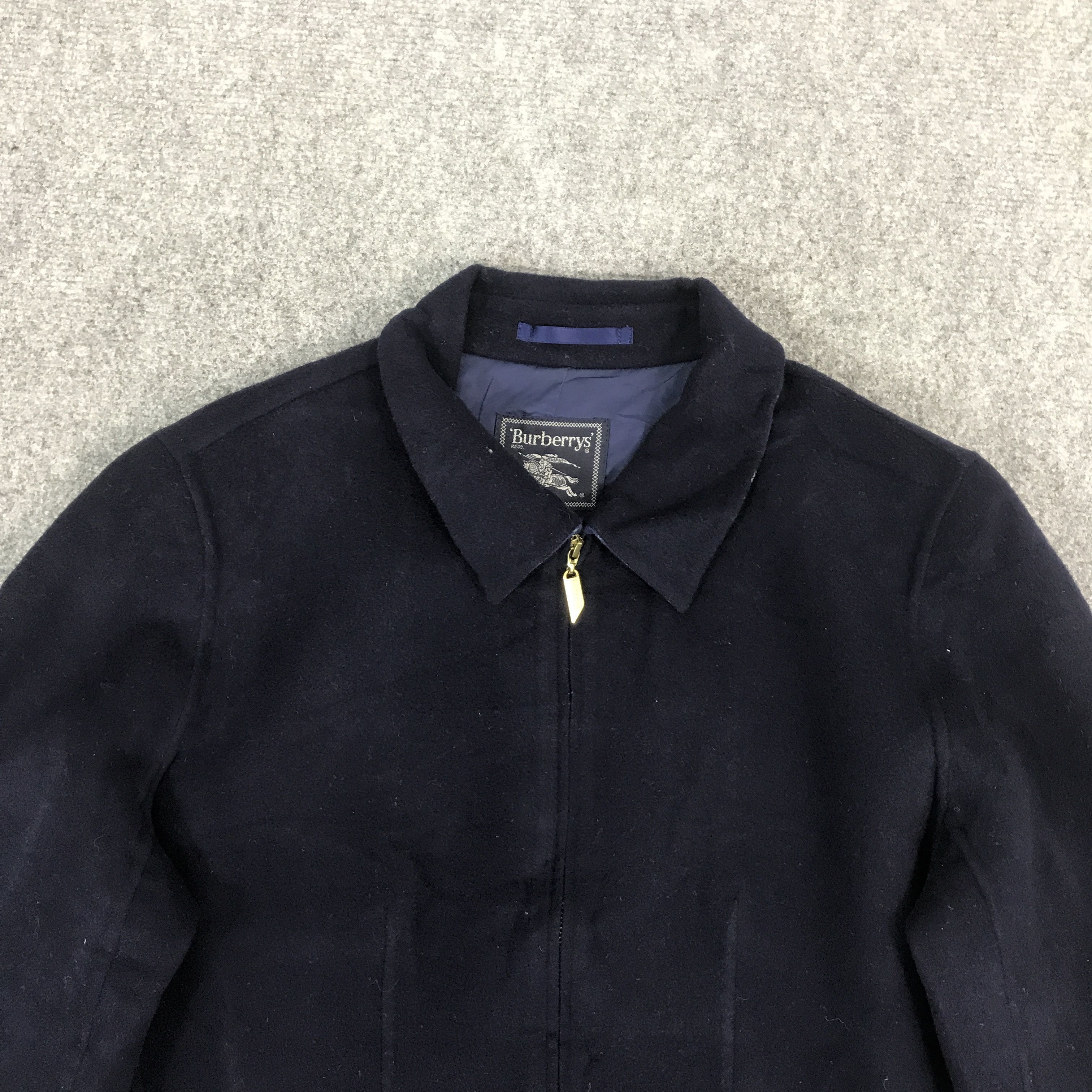 Burberry × Vintage BURBERRYS CLASSIC NAVY ZIPPER WOOL JACKET Size US M / EU 48-50 / 2 - 3 Thumbnail