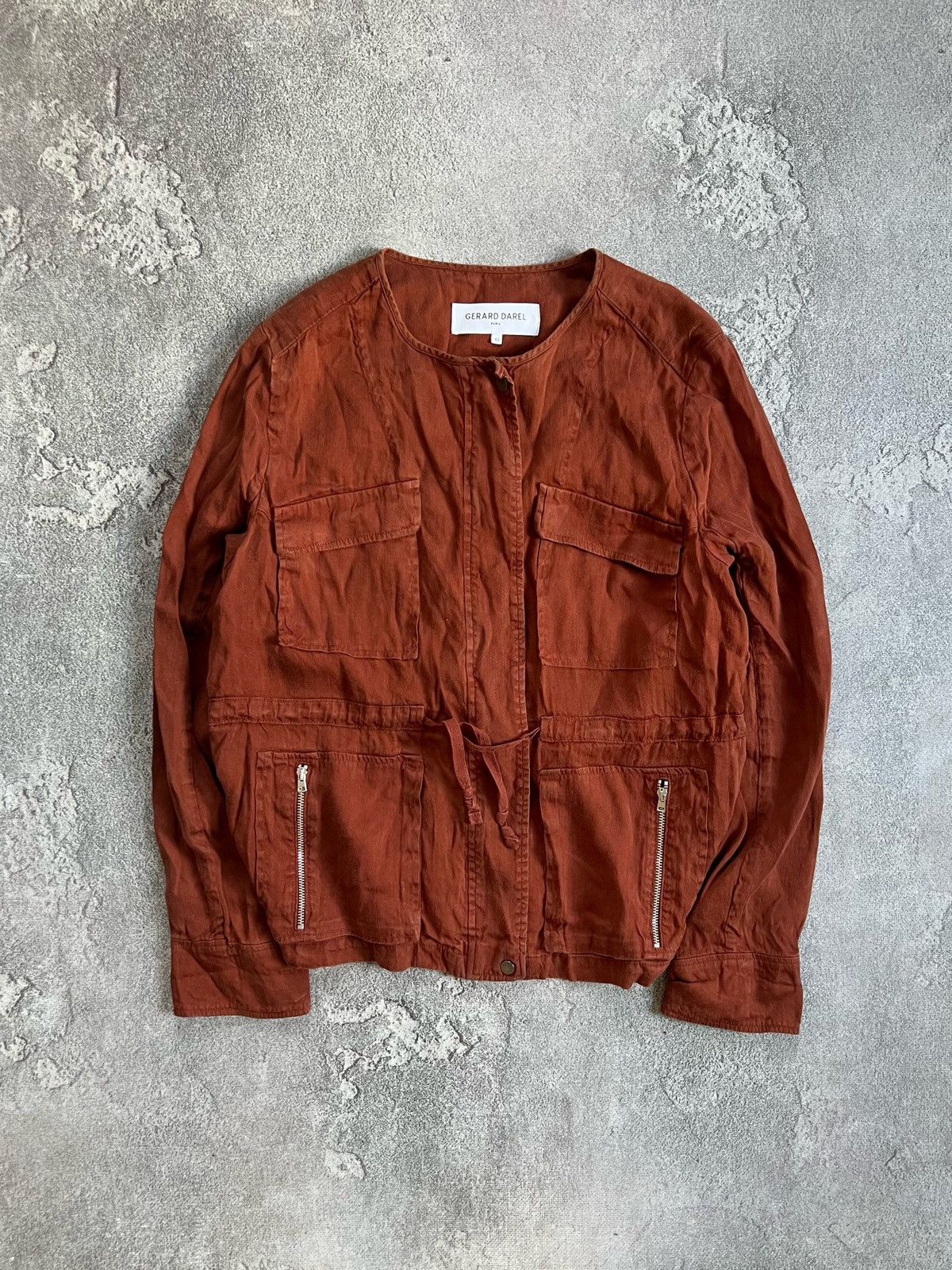 Gerard Darel Gerard Darel Linen Jacket 42 Blazer Lightweight Zip Pocket Size M / US 6-8 / IT 42-44 - 1 Thumbnail
