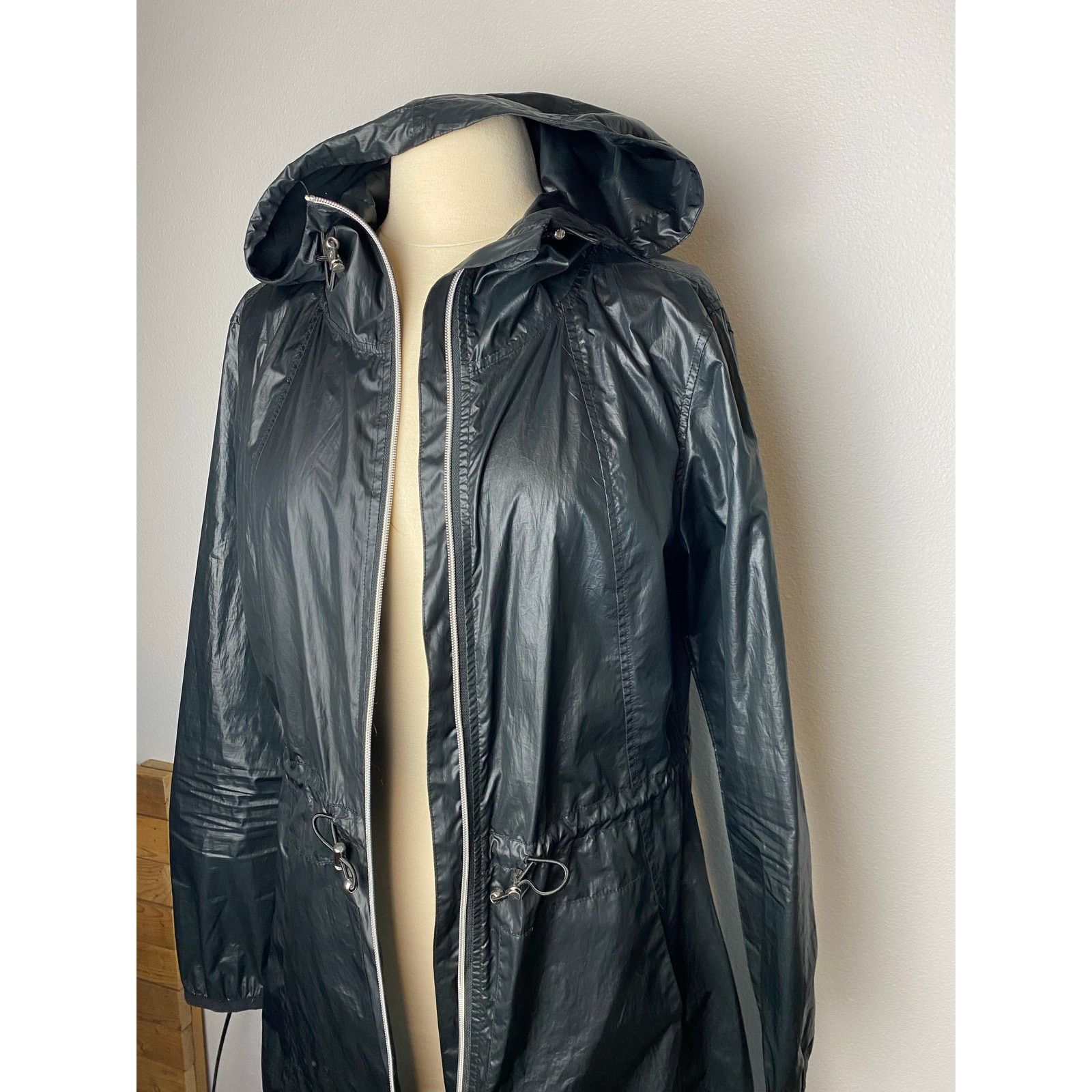 Jockey Jockey Women's Black Long Rain Slicker Coat, Size M Size M / US 6-8 / IT 42-44 - 2 Thumbnail