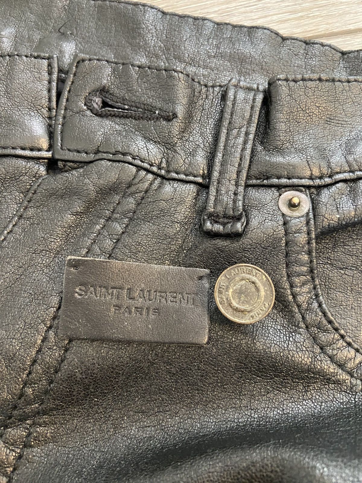 Saint Laurent Paris Saint Laurent polyurethane jeans Size US 29 - 10 Thumbnail