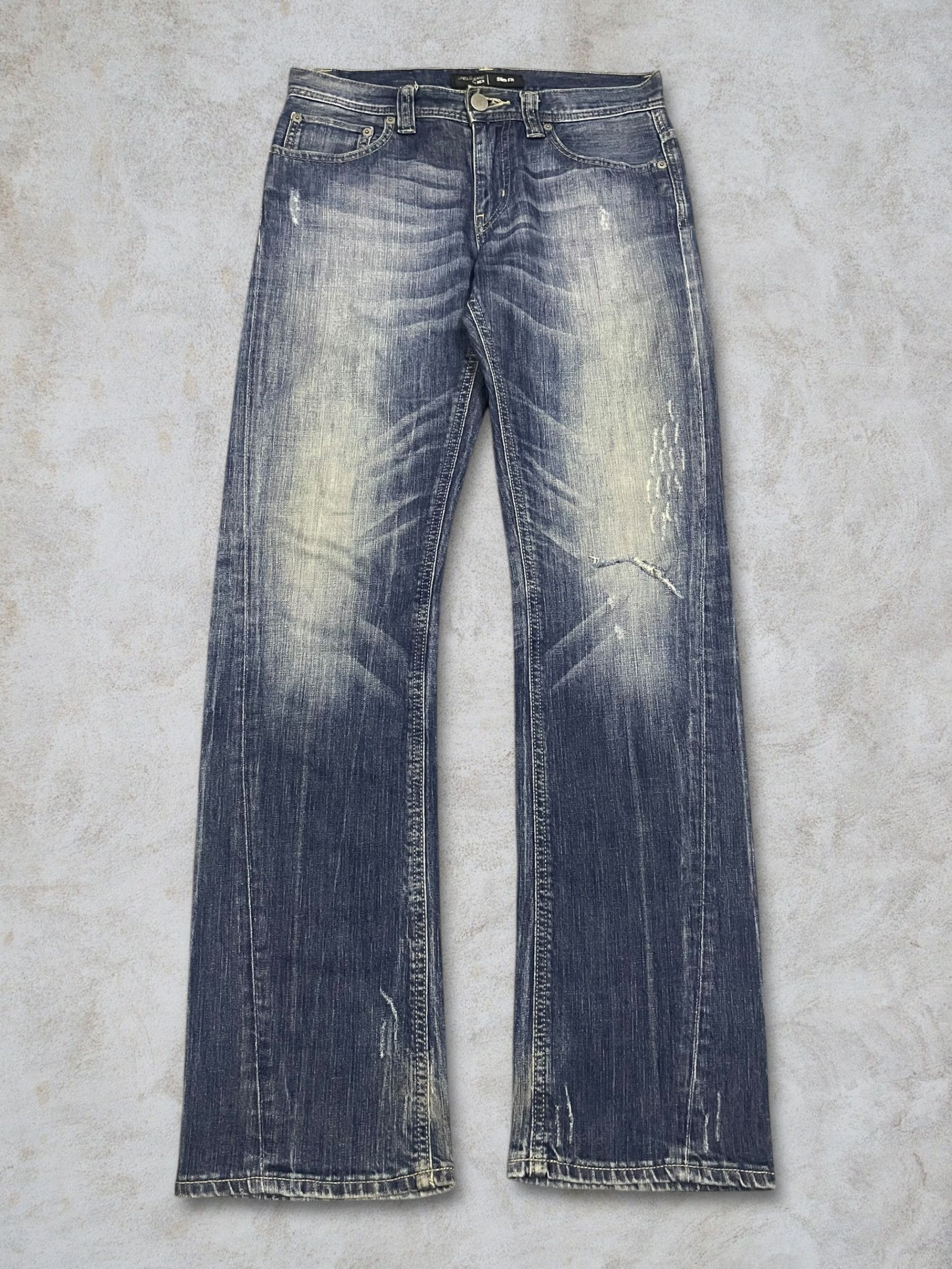 Undercover × Uniqlo Vintage Y2K Uniqlo Twisted Scratch Ripped Washed Men’s Jeans Size US 29 - 1 Thumbnail