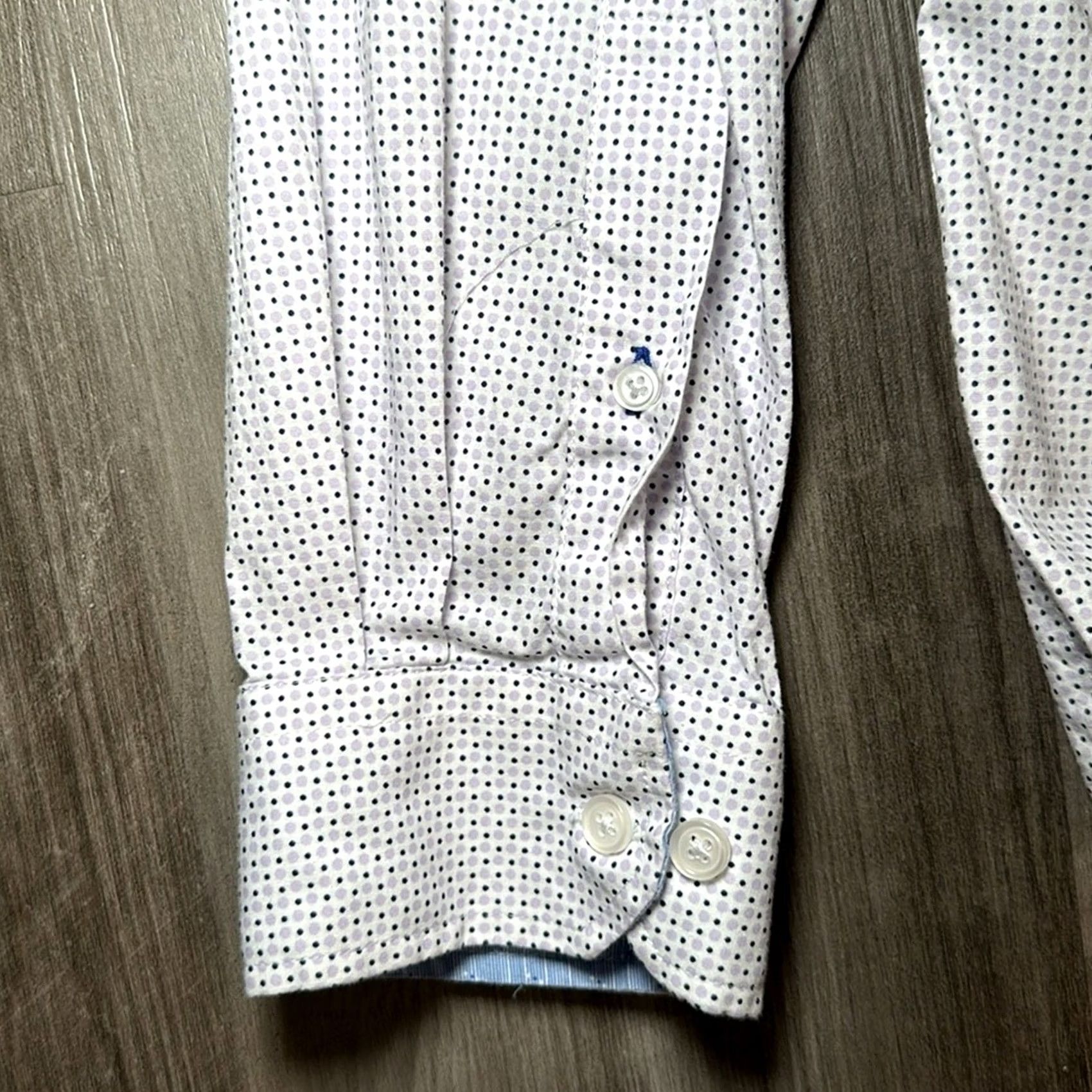 Vintage Report Collection Performance Stretch Modern Fit Button-Down Large Long Sleeve White L Men Shirt Size US 33 - 4 Thumbnail