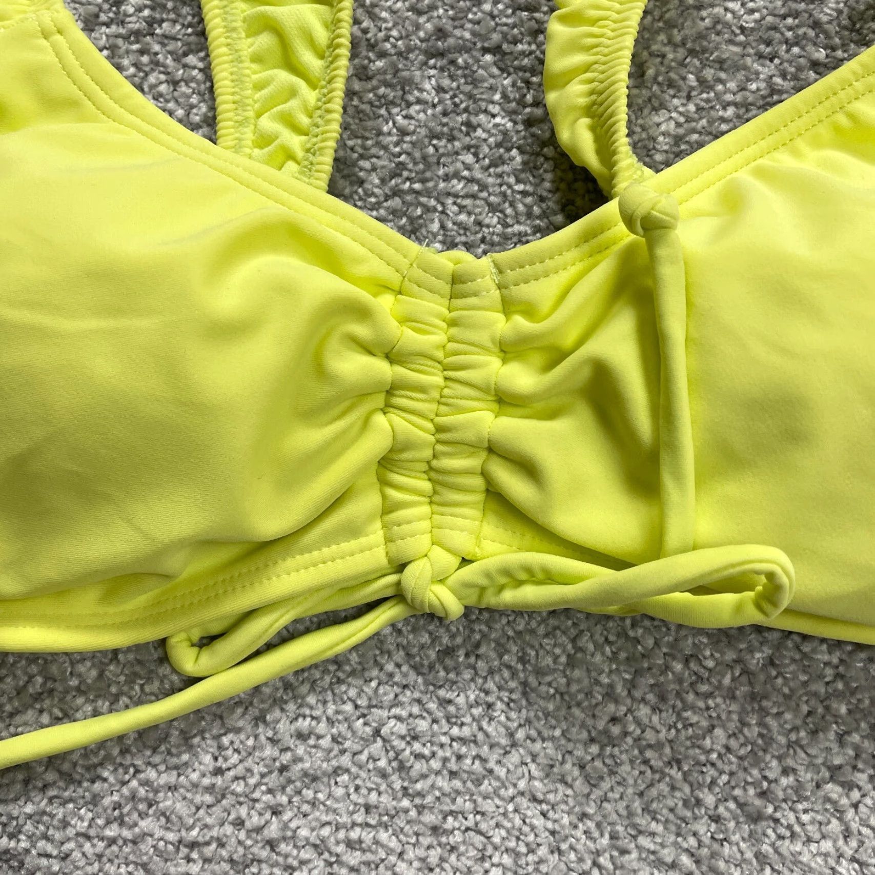 Vintage Wild Fable Bikini Top Womens S Solid Yellow Beach Summer NWT Size S / US 4 / IT 40 - 3 Thumbnail