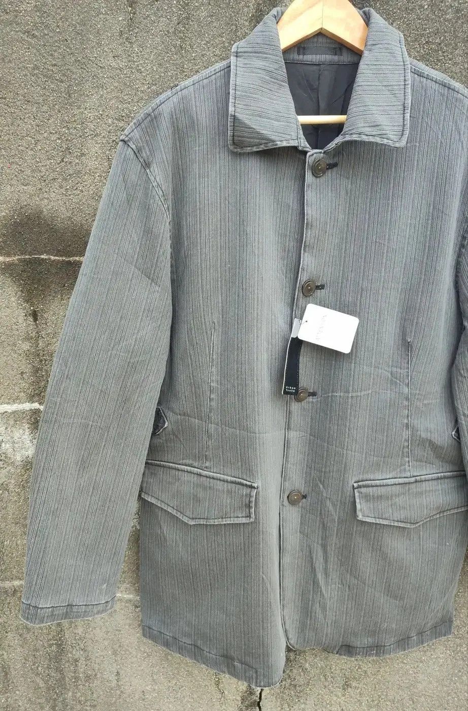 Designer × Japanese Brand Urban Taste Gray Pinstripe Workwear Jacket (Size 2L) Size US L / EU 52-54 / 3 - 3 Thumbnail