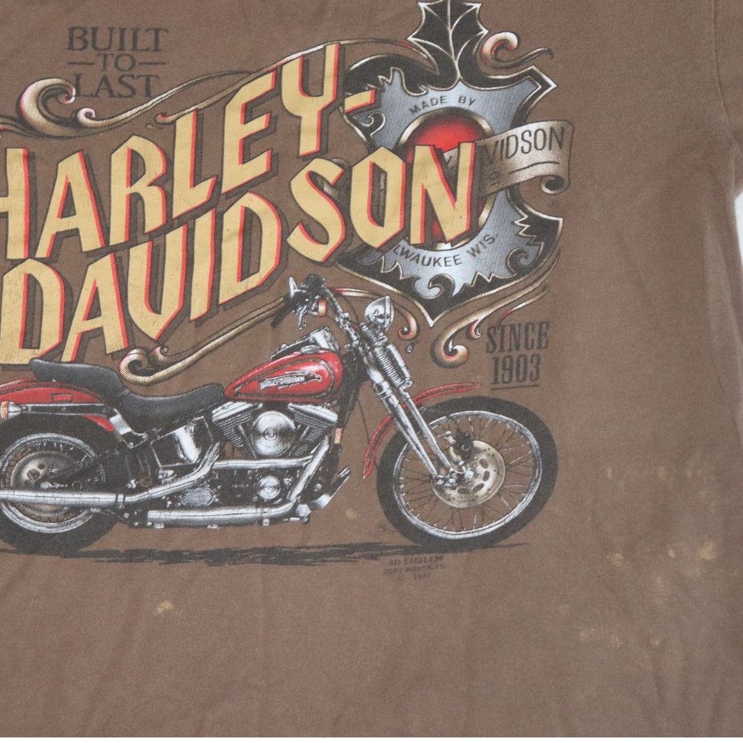Harley Davidson Vintage 1991 3D Emblem Harley Davidson T-shirt Size Medium Size US M / EU 48-50 / 2 - 6 Thumbnail