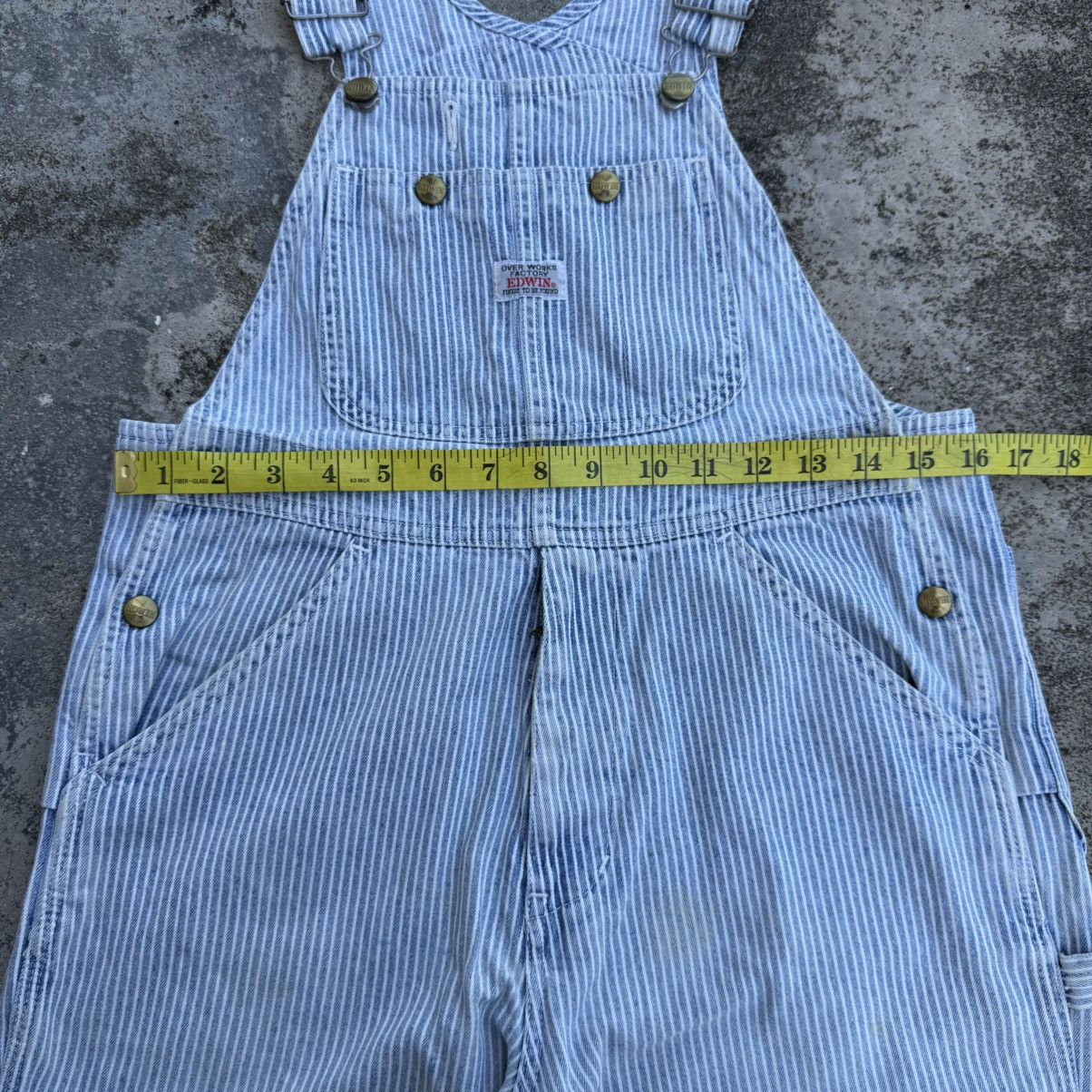Edwin VINTAGE EDWIN HICKORY STRIPE SUSPENDER DENIM CARGO PANTS Size US 32 / EU 48 - 8 Thumbnail