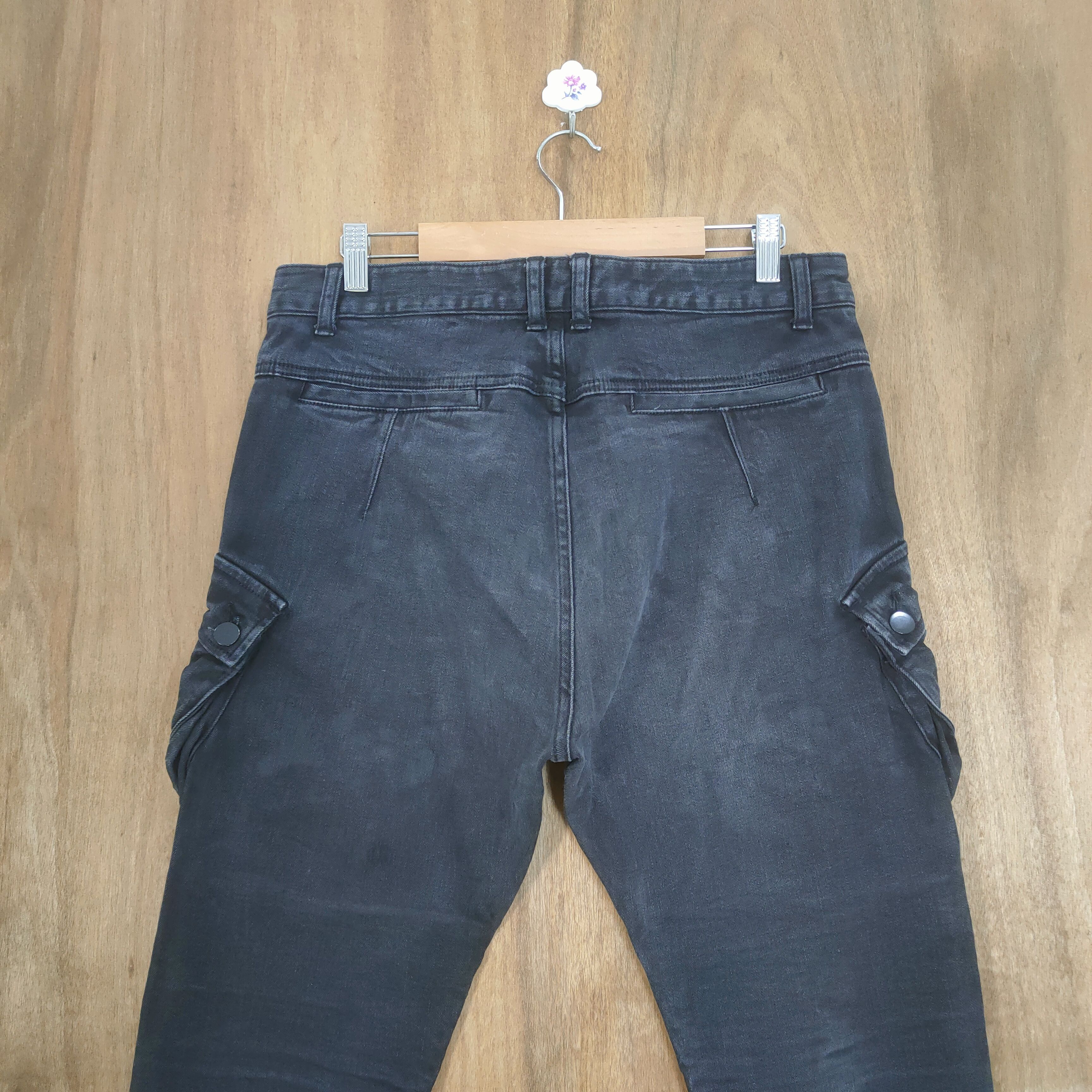 Unplugged Museum VINTAGE UNPLUGGED BIKER BLACK CARGO PANTS Size US 32 / EU 48 - 7 Thumbnail