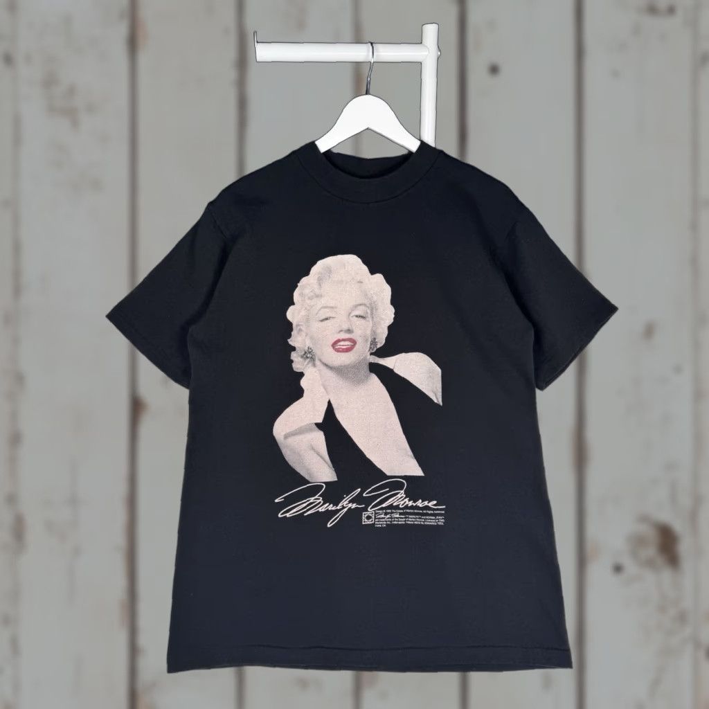 Vintage VINTAGE Marilyn Monroe Shirt - Black T-Shirt - Made in USA - Medium - Single Stitch - Mens - 1995 Size US M / EU 48-50 / 2 - 1 Thumbnail