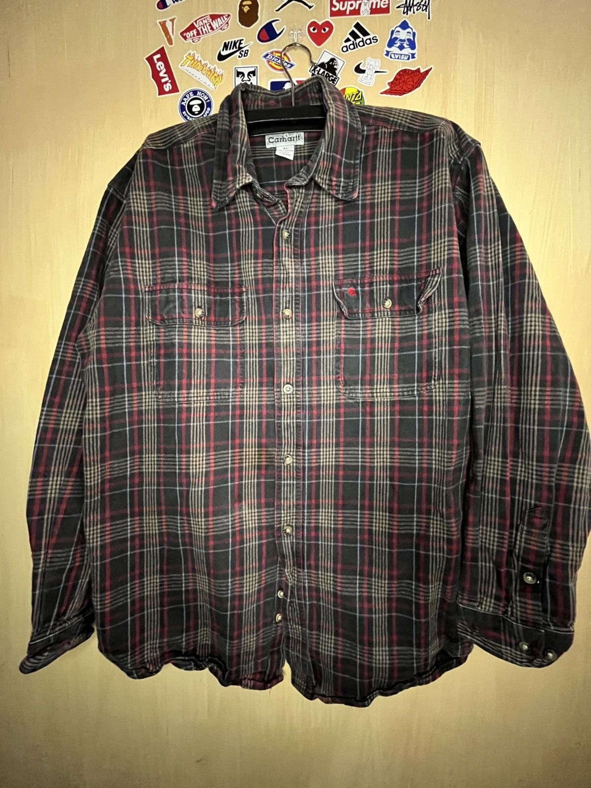 Carhartt Carhartt Heavyweight Plaid Flannel Work Shirt Size US XL / EU 56 / 4 - 1 Thumbnail