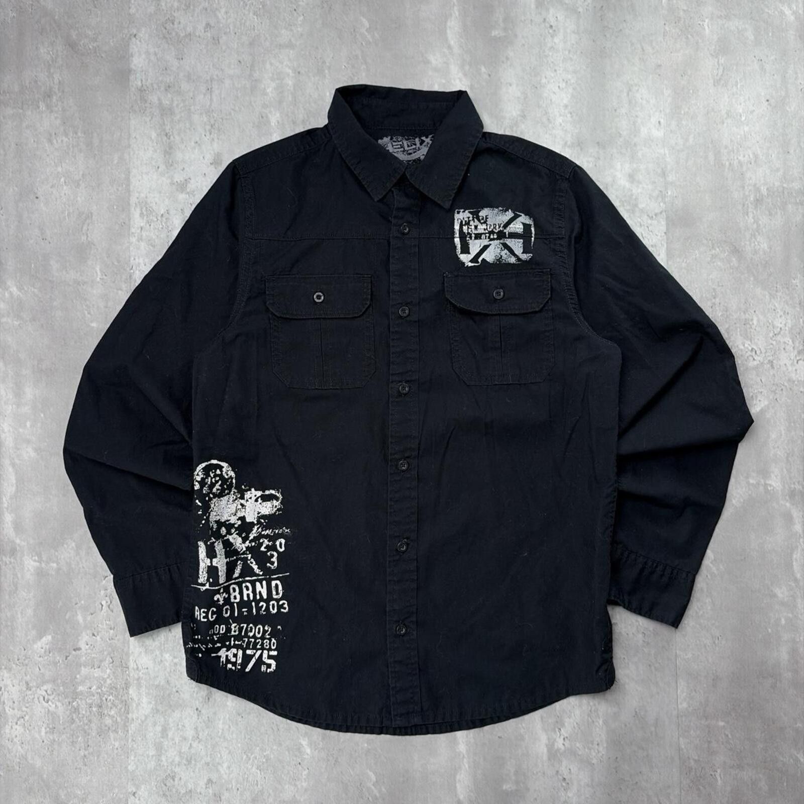 Other Y2K Helix Grunge Gothic Skater Long Sleeve Button Up Shirt Size M / US 6-8 / IT 42-44 - 1 Thumbnail