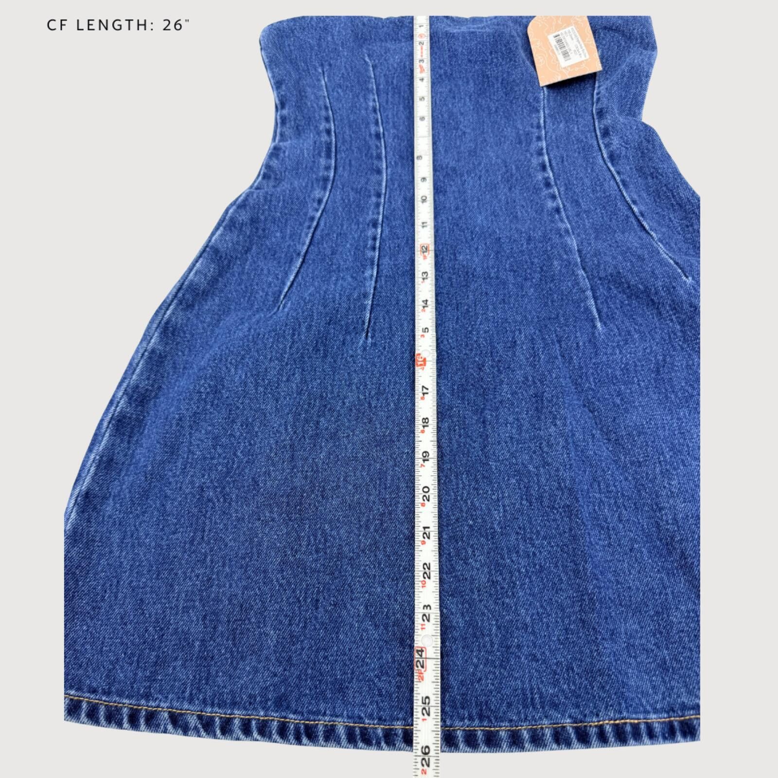 Other Meshki Cecily Strapless Denim Mini Dress NWT S Size S / US 4 / IT 40 - 6 Thumbnail