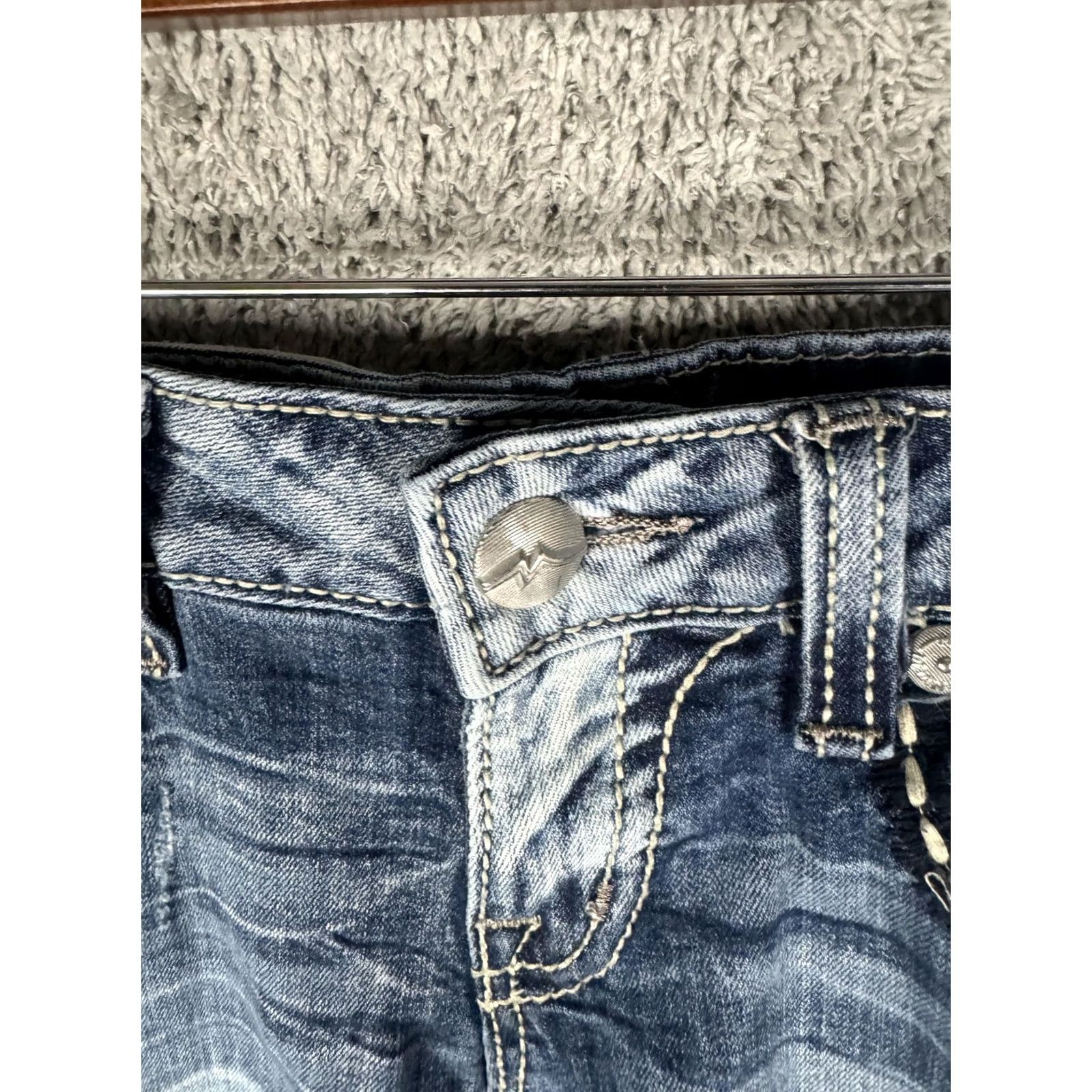 Miss Me Miss Me Jeans Womens 26 Blue Ankle Cropped Skinny Distressed Embellished Slim Embroidered Pockets Size 26" / US 2 / IT 38 - 4 Thumbnail
