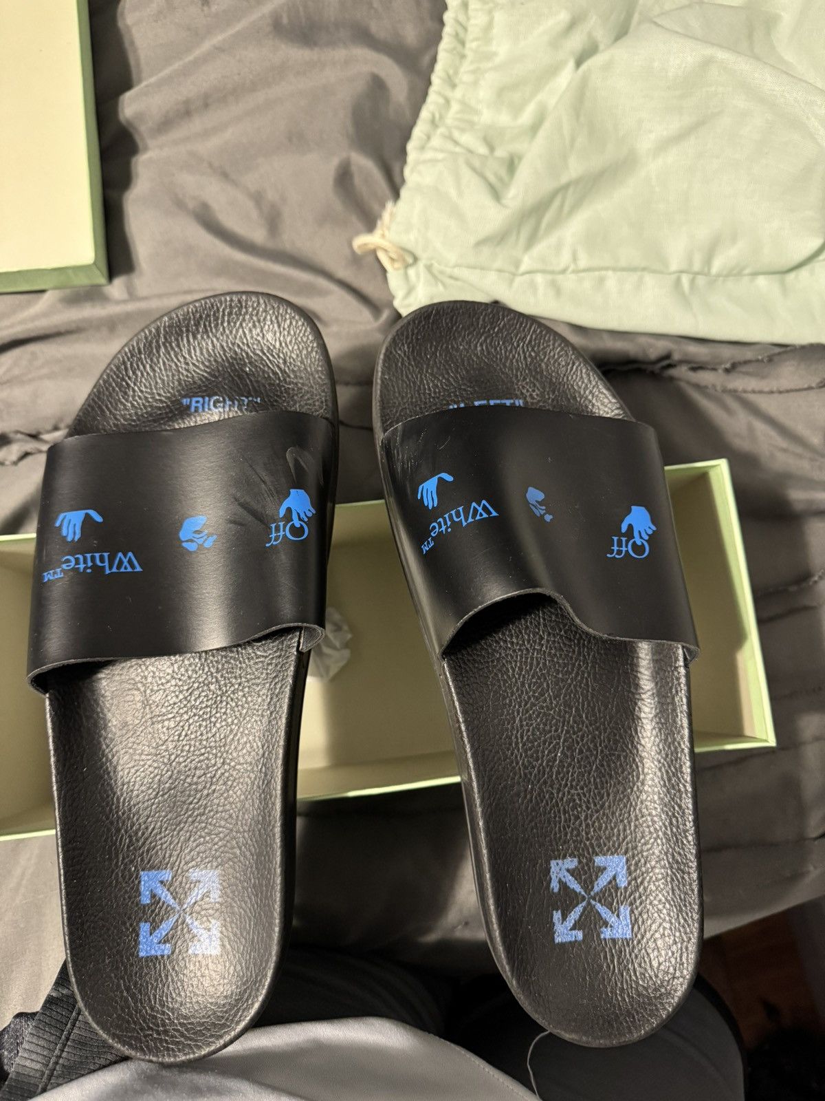 Off-White Off white logo print black blue Size US 11 / EU 44 - 2 Thumbnail