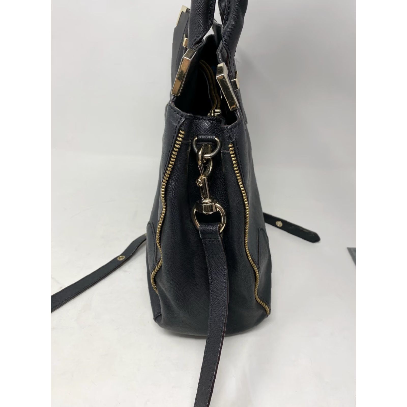 Rebecca Minkoff Rebecca Minkoff Saffiano Leather Handbag Tote Black Classic Satchel Top Handles Size M / US 6-8 / IT 42-44 - 7 Thumbnail