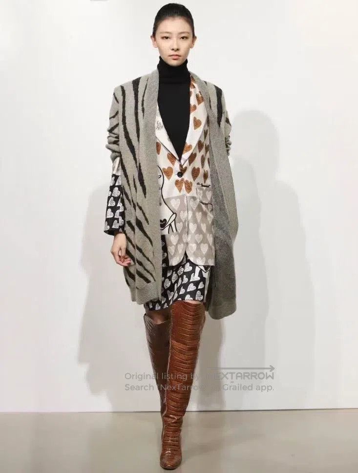 Max Mara Max Mara Color Block Zebra Print Mohair Knit Cardigan Jack Size XS / US 0-2 / IT 36-38 - 8 Thumbnail