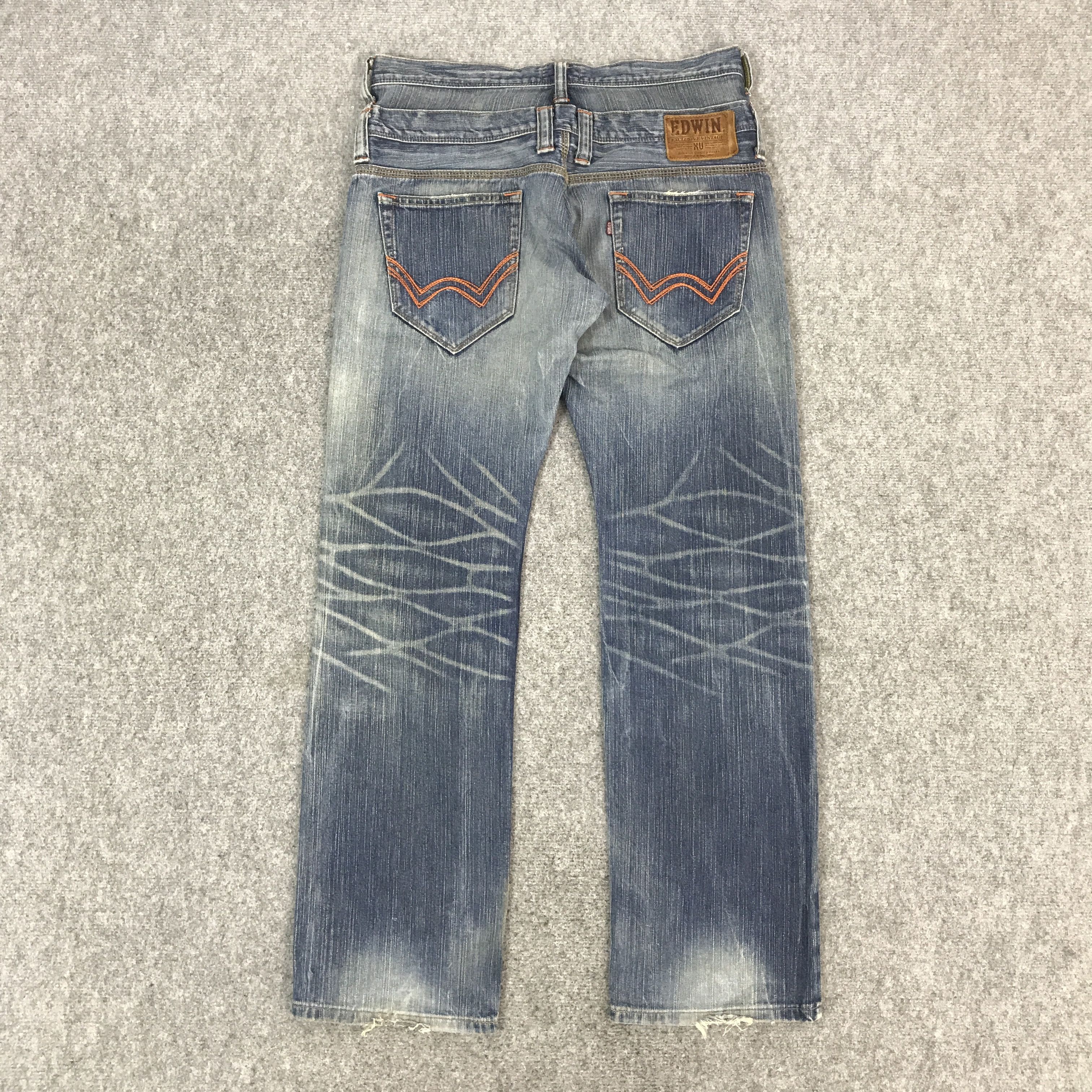 Japanese Brand BAGGY EDWIN JAPAN DOUBLE WAISH STYLE JEANS PANTS Size US 32 / EU 48 - 2 Thumbnail