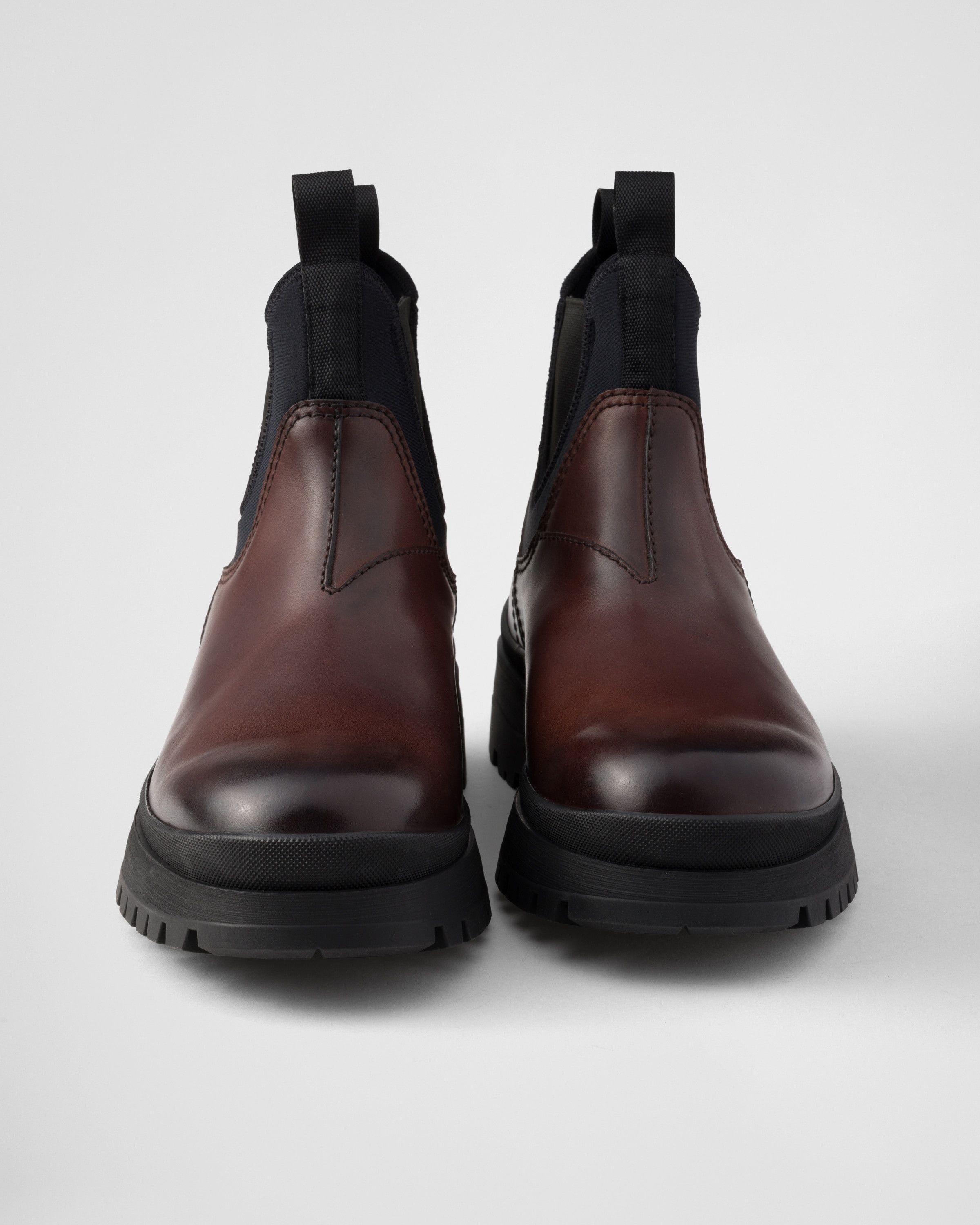 Prada o1la1rc1a0925 Leather Stretch Fabric Chelsea Boots Size US 9 / EU 42 - 6 Thumbnail