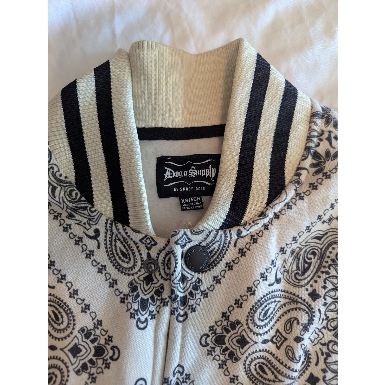 Supreme NWT Snoop Dogg Dogg Supply Paisley Varsity Jacket X-Small Size US XS / EU 42 / 0 - 4 Thumbnail