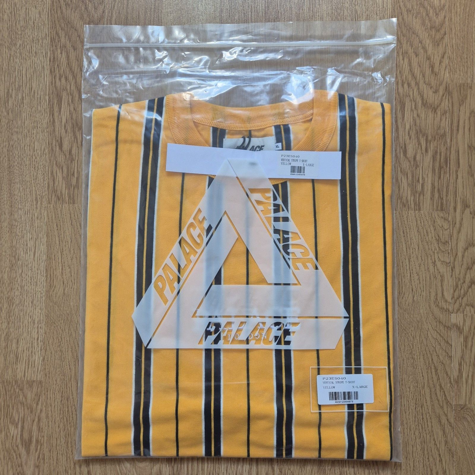 Palace Palace Vertical Stripe T-Shirt Yellow XL Brand New FW22 Size US XL / EU 56 / 4 - 7 Thumbnail