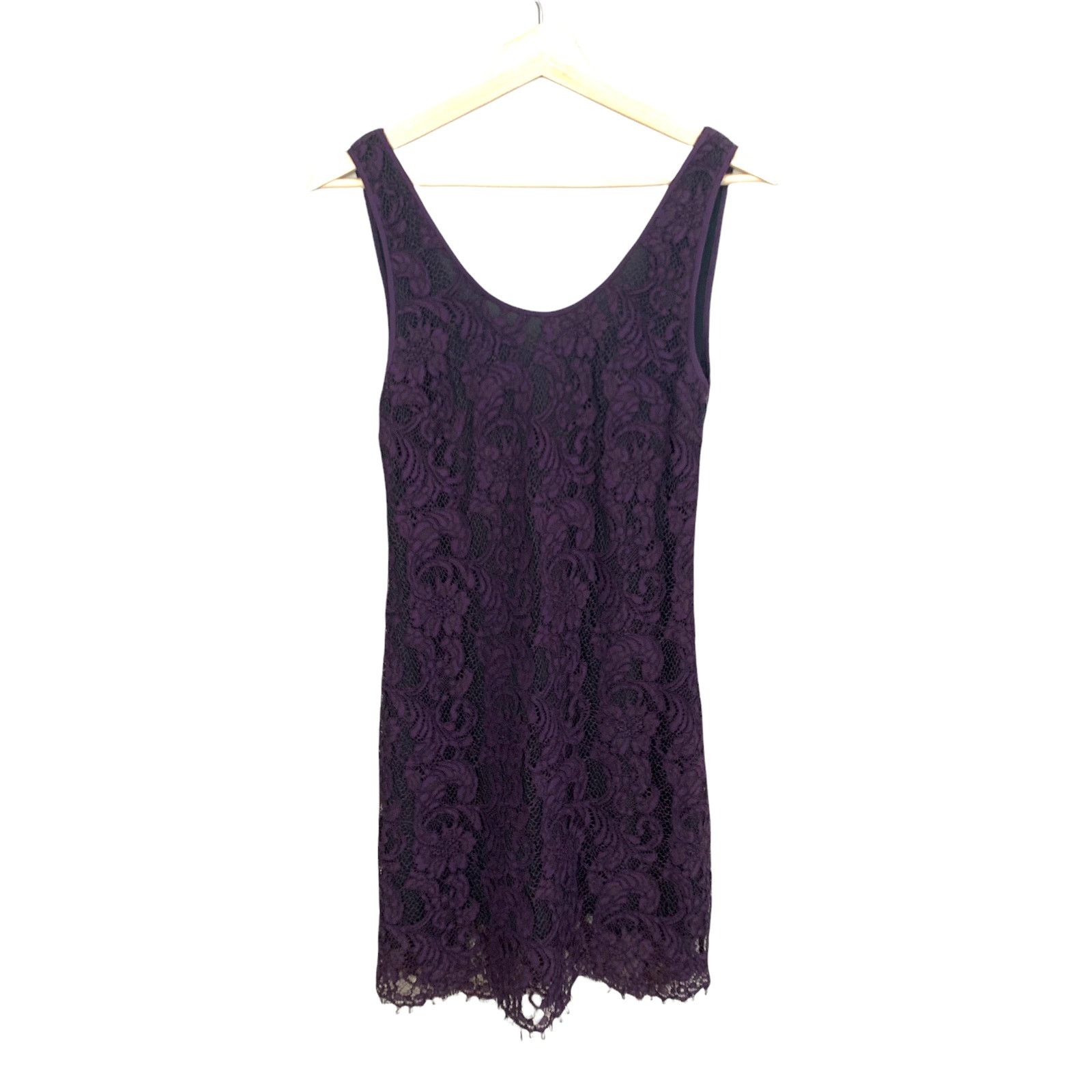Aritzia Wilfred Aritzia Purple Lace Sheath Sleeveless Mini Dress XS Size XS / US 0-2 / IT 36-38 - 1 Thumbnail