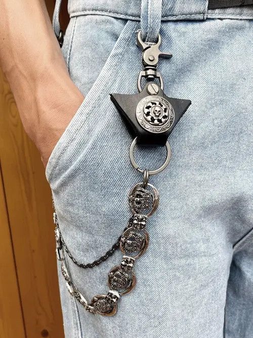 Jewelry Kuriyama x Haya Skull & Crown - Punk Grunge Chain Belt Size ONE SIZE - 6 Thumbnail