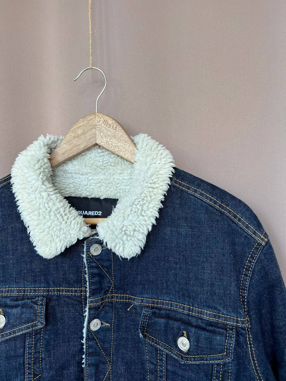 Dsquared2 Dsquared2 Denim Jacket Size 50 or S/M Sherpa Fur Collar Size US M / EU 48-50 / 2 - 6 Thumbnail