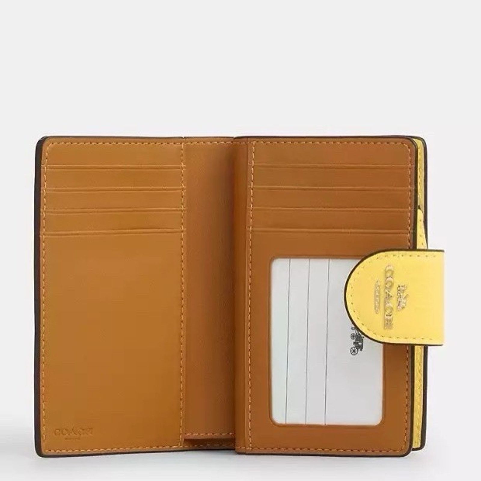 Coach NWT Coach Medium Corner Zip Wallet leather CBO41 Yellow Size ONE SIZE - 6 Thumbnail