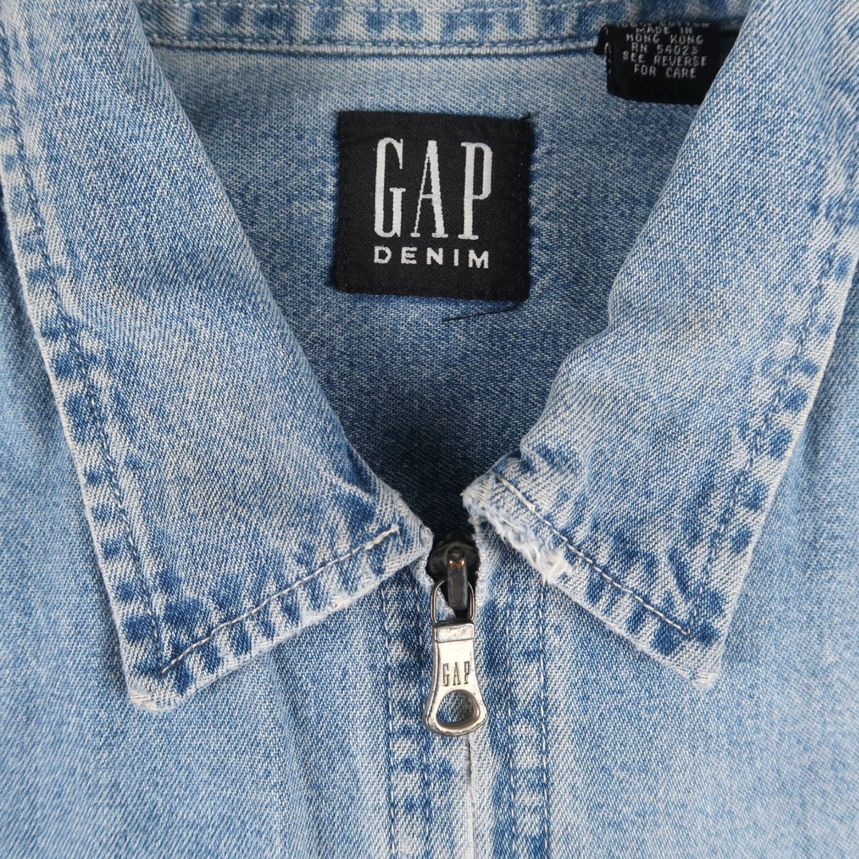 Gap VINTAGE GAP Denim Shacket Men’s Blue Zip 90s Grunge Shirt M Shacket Jacket Shirt Size US M / EU 48-50 / 2 - 7 Thumbnail