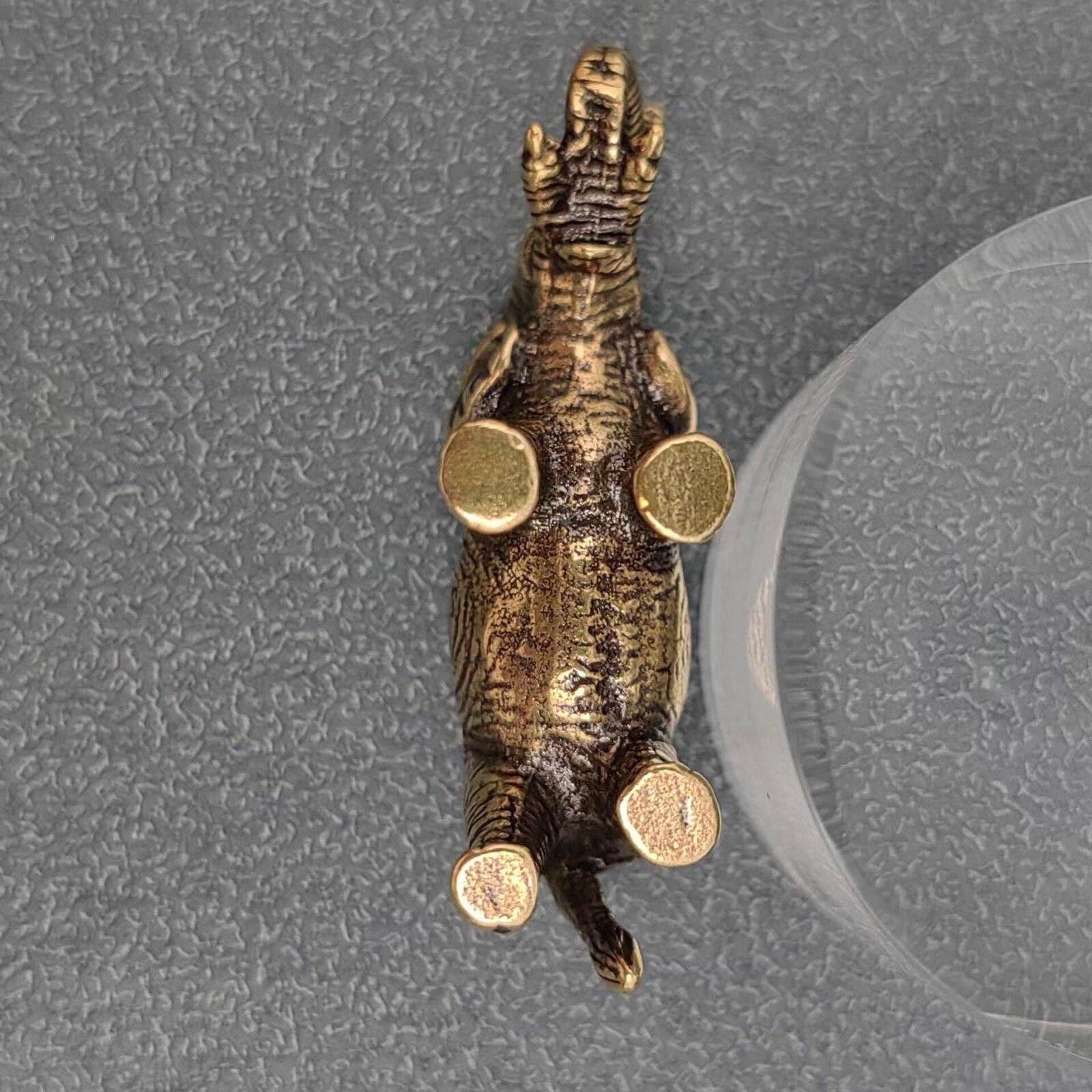 The Unbranded Brand Brass Elephant Figurine Miniature Size ONE SIZE - 6 Thumbnail