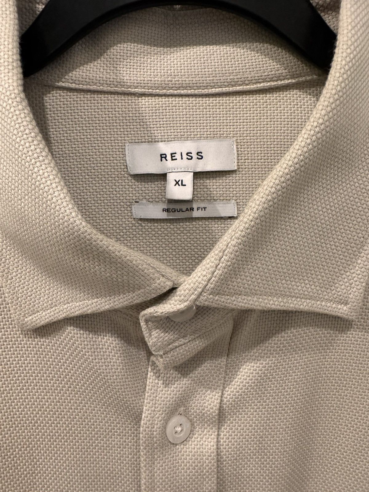 Reiss Reiss Arlo Cotton Canvas Overshirt XL - Oatmeal Size US XL / EU 56 / 4 - 3 Thumbnail