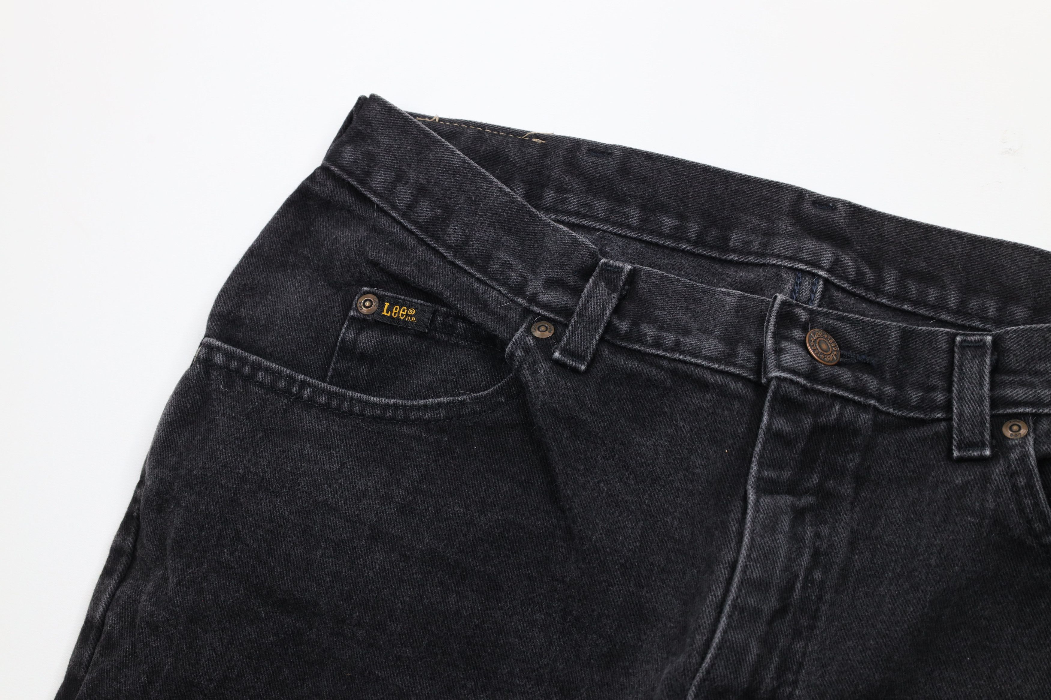 Lee × Vintage Vintage 90s Lee Straight Leg Denim Jeans Black Cotton Size US 34 / EU 50 - 5 Thumbnail