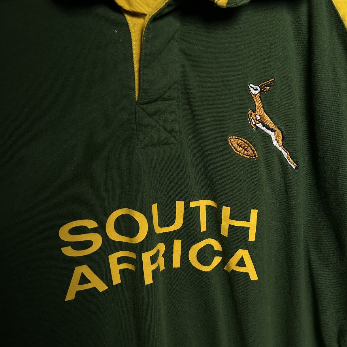 Rugby Ralph Lauren Vintage South Africa Rugby Big Logo green 90’s polo size M Size US M / EU 48-50 / 2 - 3 Thumbnail