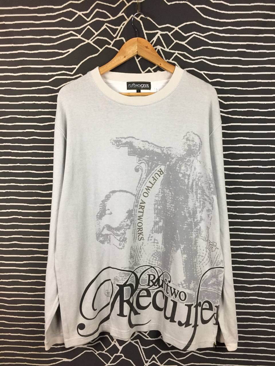 Japanese Brand Vtg Ruftwo Gear Casual Wear Artworks Graphic Long Sleeve Tee Size US L / EU 52-54 / 3 - 1 Thumbnail