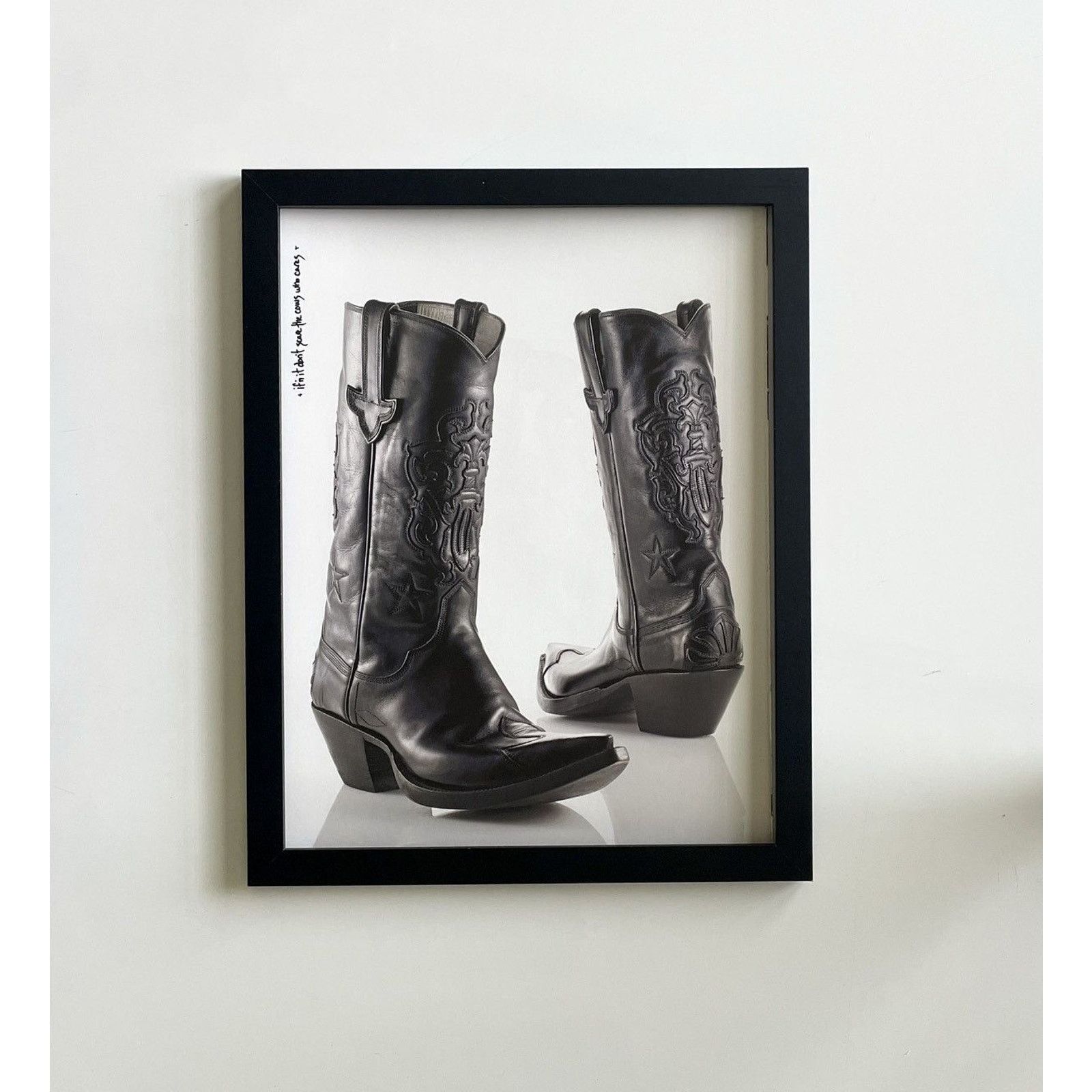 Chrome Hearts × Vintage Chrome Hearts western Cowboy boots Poster framed 9x11 Size ONE SIZE - 1 Thumbnail