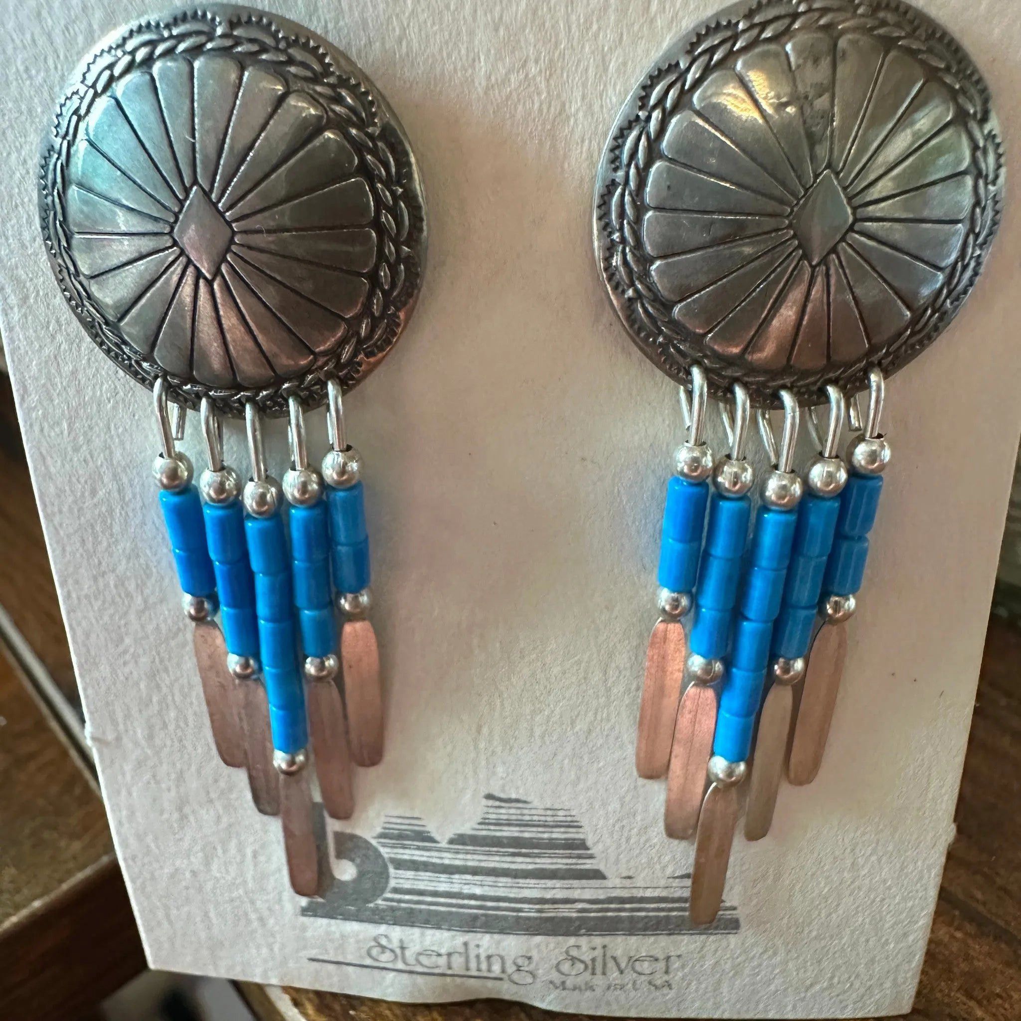 Other Navajo Elegance: Sterling Silver Turquoise Studs Size ONE SIZE - 5 Thumbnail