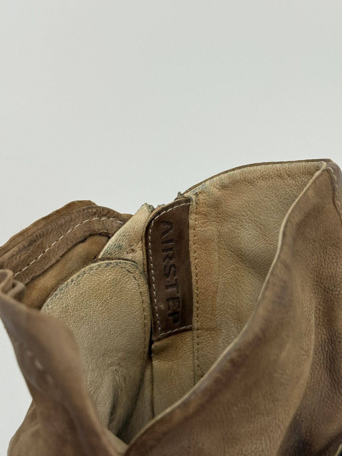 A.S.98 Vintage A.S 98 Leather Ankle Biker Boots Italy Beige Size US 9 / IT 39 - 12 Thumbnail