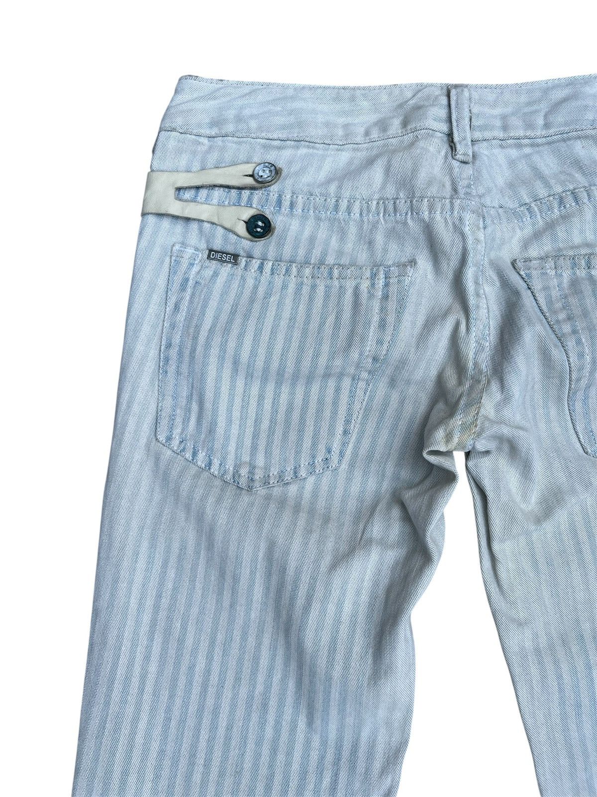 Diesel DIESEL Striped Flare Jeans Y2K Aesthetic W26 Size 26" / US 2 / IT 38 - 10 Thumbnail