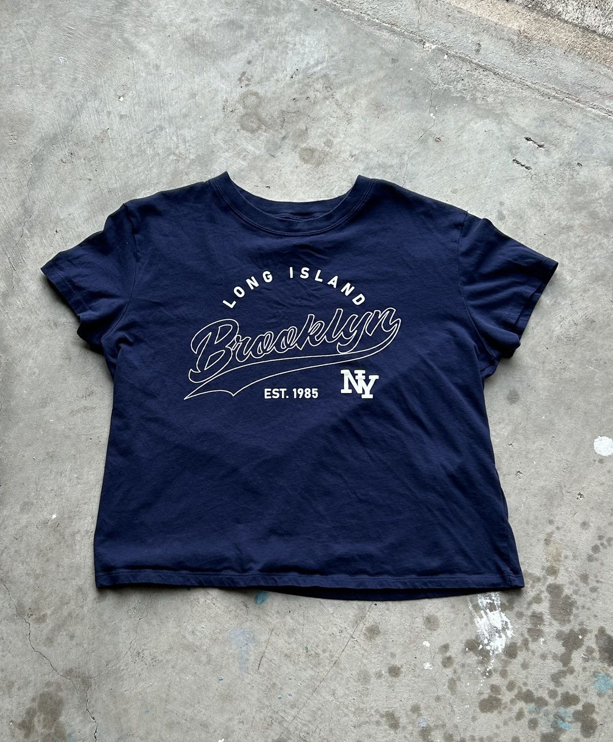 Other H&M Navy “Brooklyn / Long Island” Graphic Tee – Size L Size L / US 10 / IT 46 - 1 Thumbnail