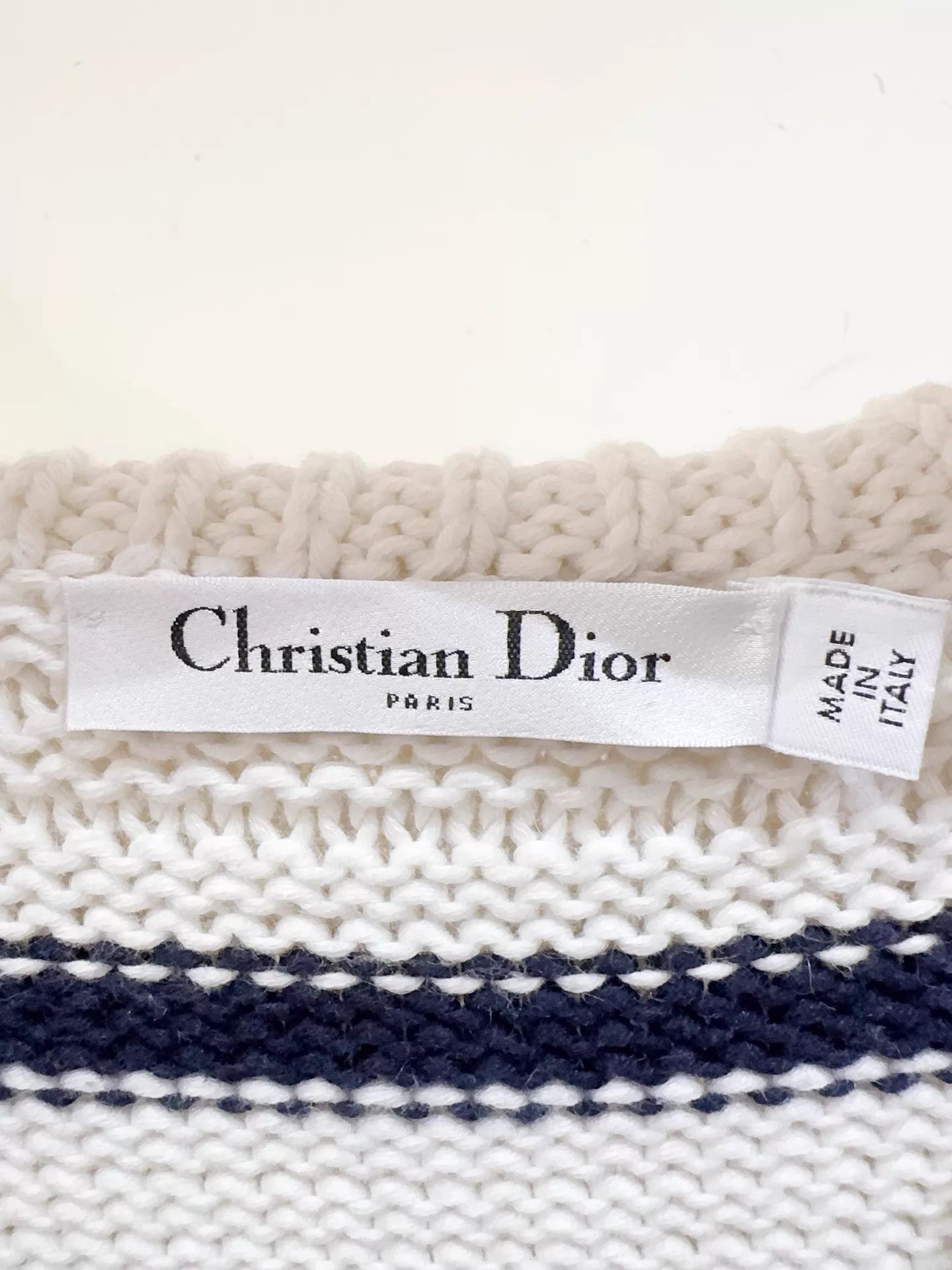 Dior Dior Navy Collar Sweater F38 98% New Size S / US 4 / IT 40 - 2 Thumbnail