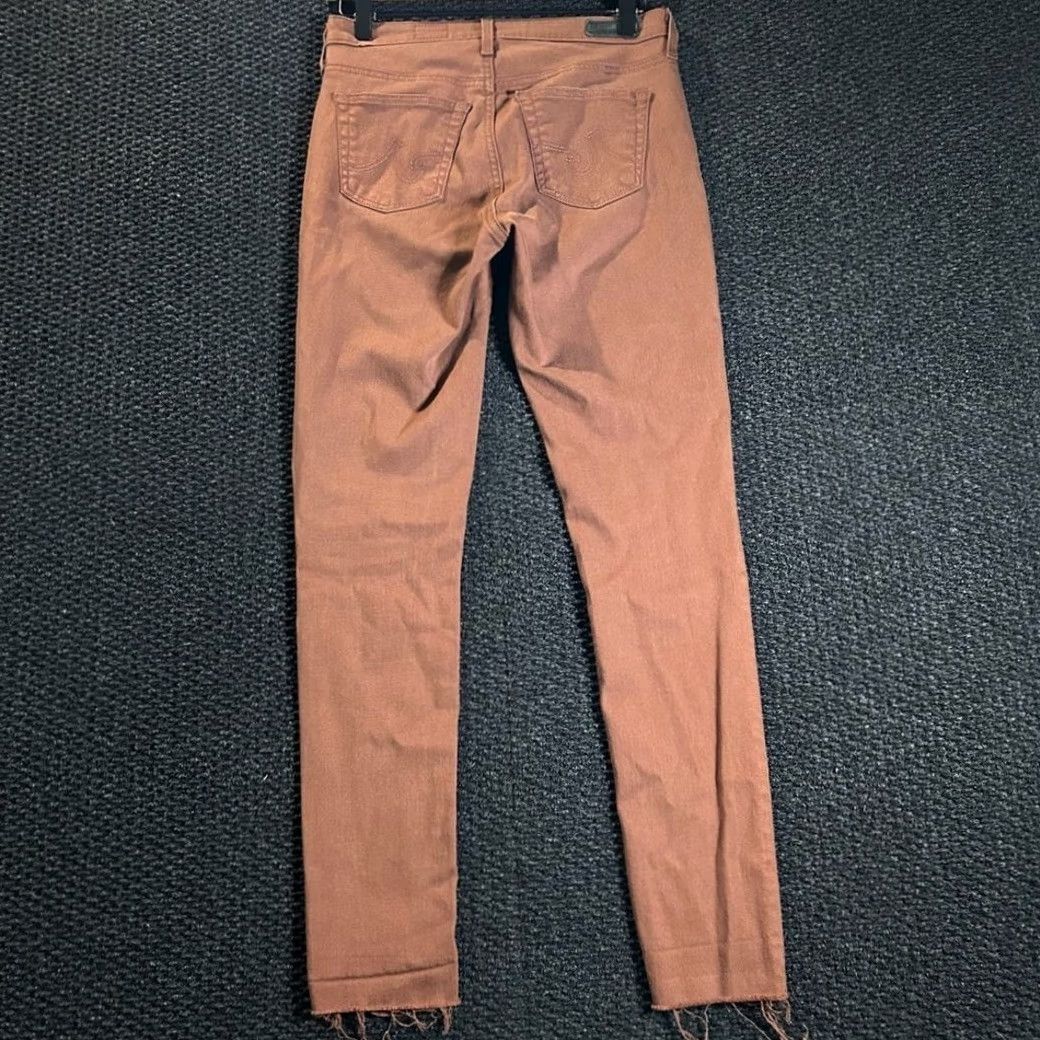 Vintage AG Adriano Goldschmied Legging Super Skinny Ankle Brown Mid Rise Pants Women 25R Size 42" / US 20 - 2 Thumbnail