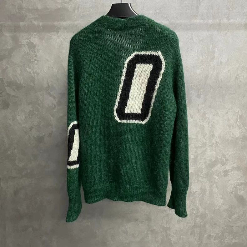 Louis Vuitton Louis Vuitton Green mohair knit cardigan with logo sweater Size US M / EU 48-50 / 2 - 2 Thumbnail