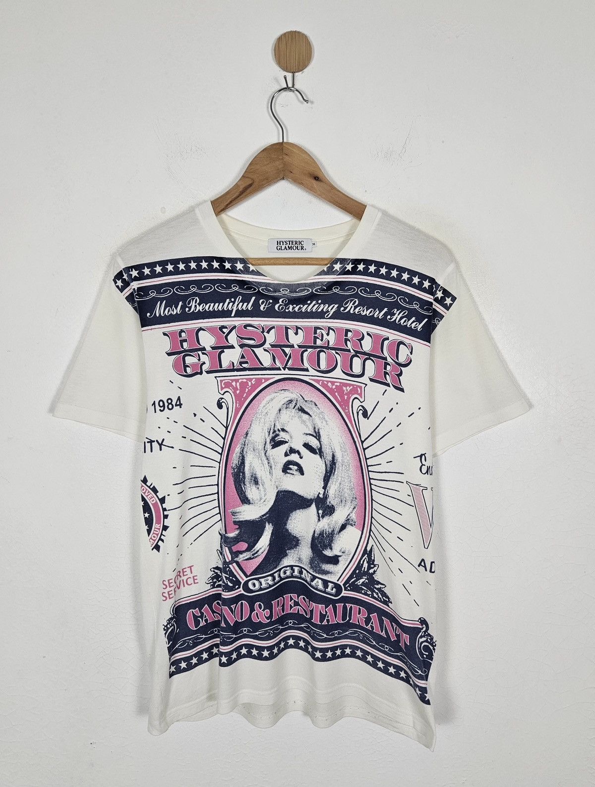 Hysteric Glamour Casino & Restaurant fullprint shirt