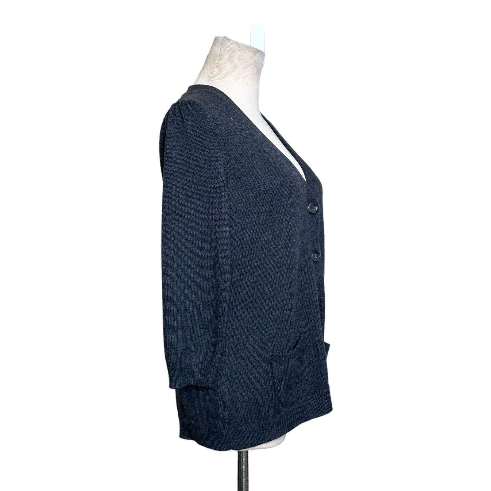 Ann Taylor Ann Taylor gray 3/4 sleeves buttoned cardigan size Large Size L / US 10 / IT 46 - 7 Thumbnail