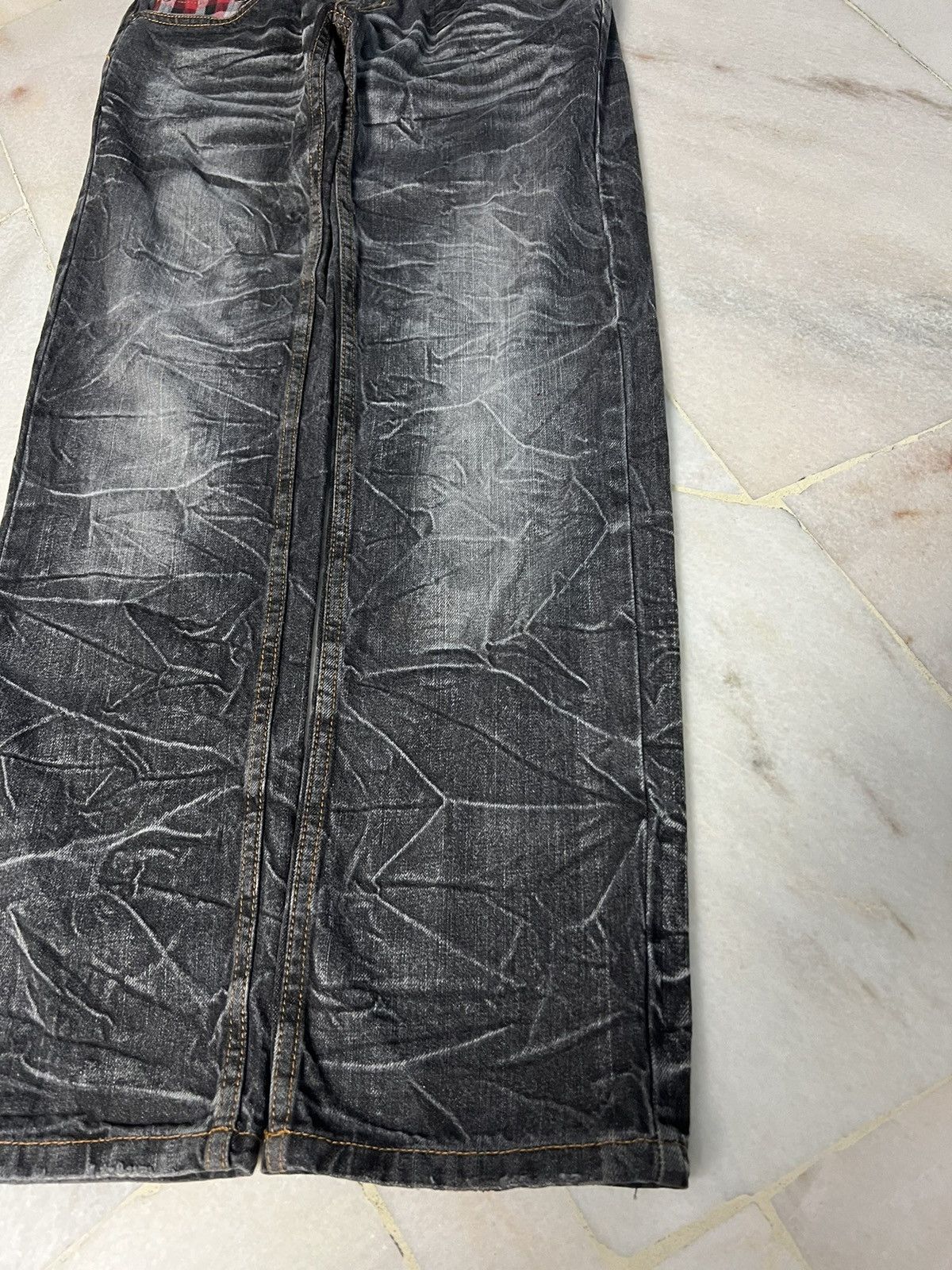 Japanese Brand NYLAUS CLOTHING DOUBLE WAIST JEANS VERY RARE Size US 30 / EU 46 - 4 Thumbnail