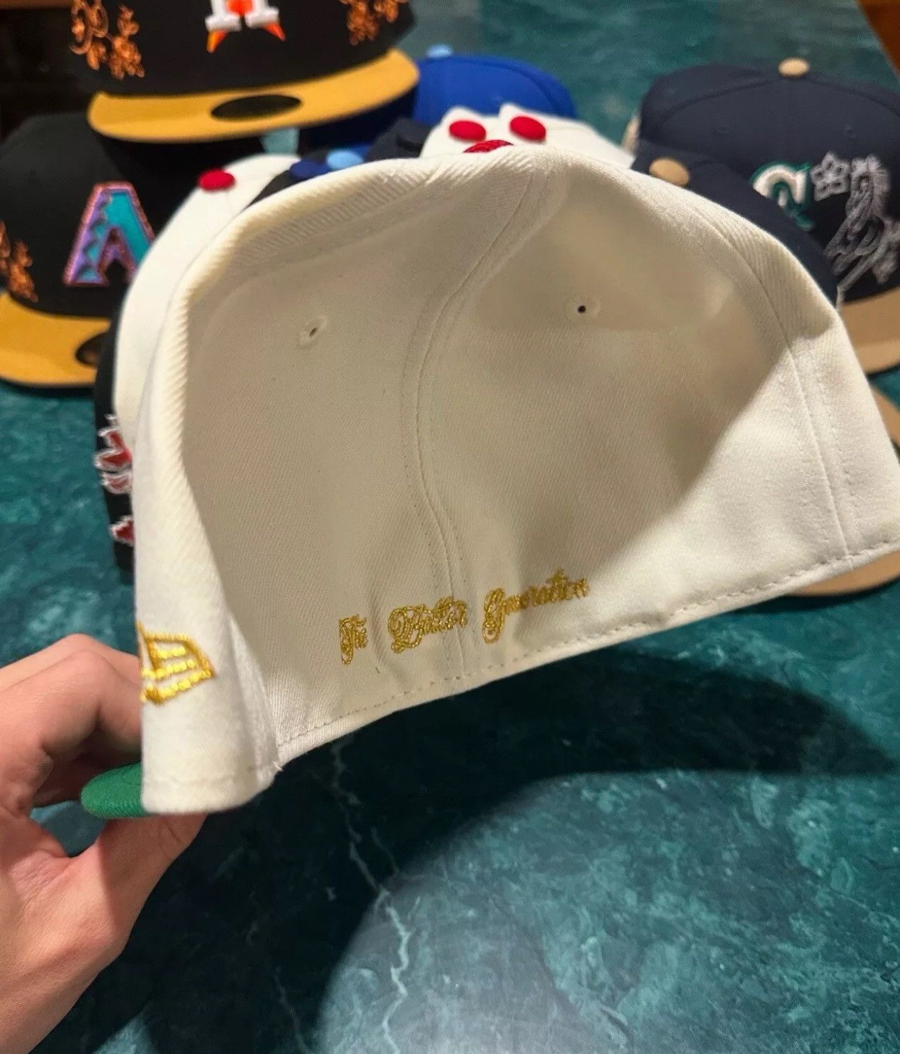 New Era New Era 59FIFTY Houston Astros Fitted Cream Green Size ONE SIZE - 3 Thumbnail